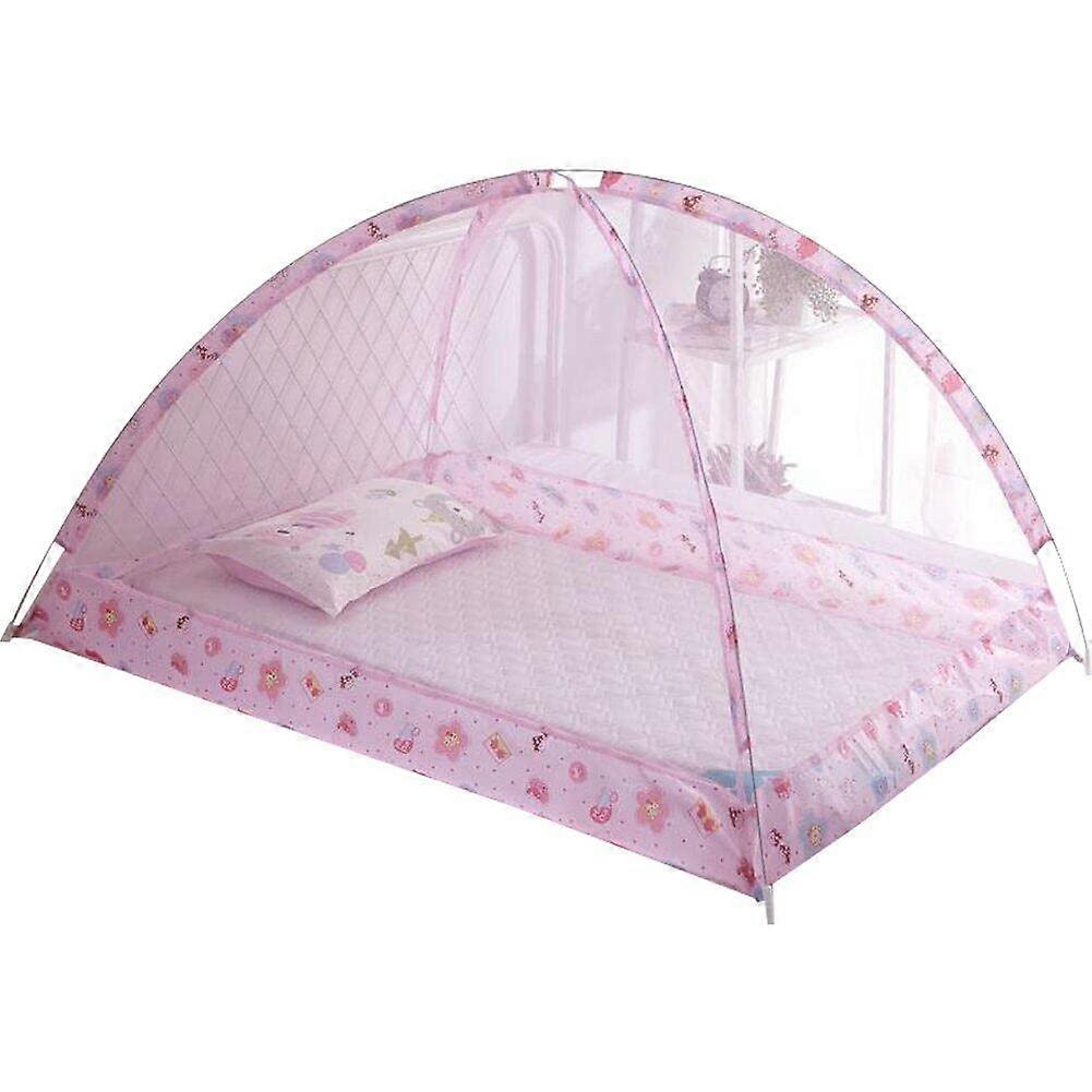 Baby Mosquito Net, Portable Foldable Sleeping Tent for Kids, Pink Mosquito Net for Bedroom and Children's Bed