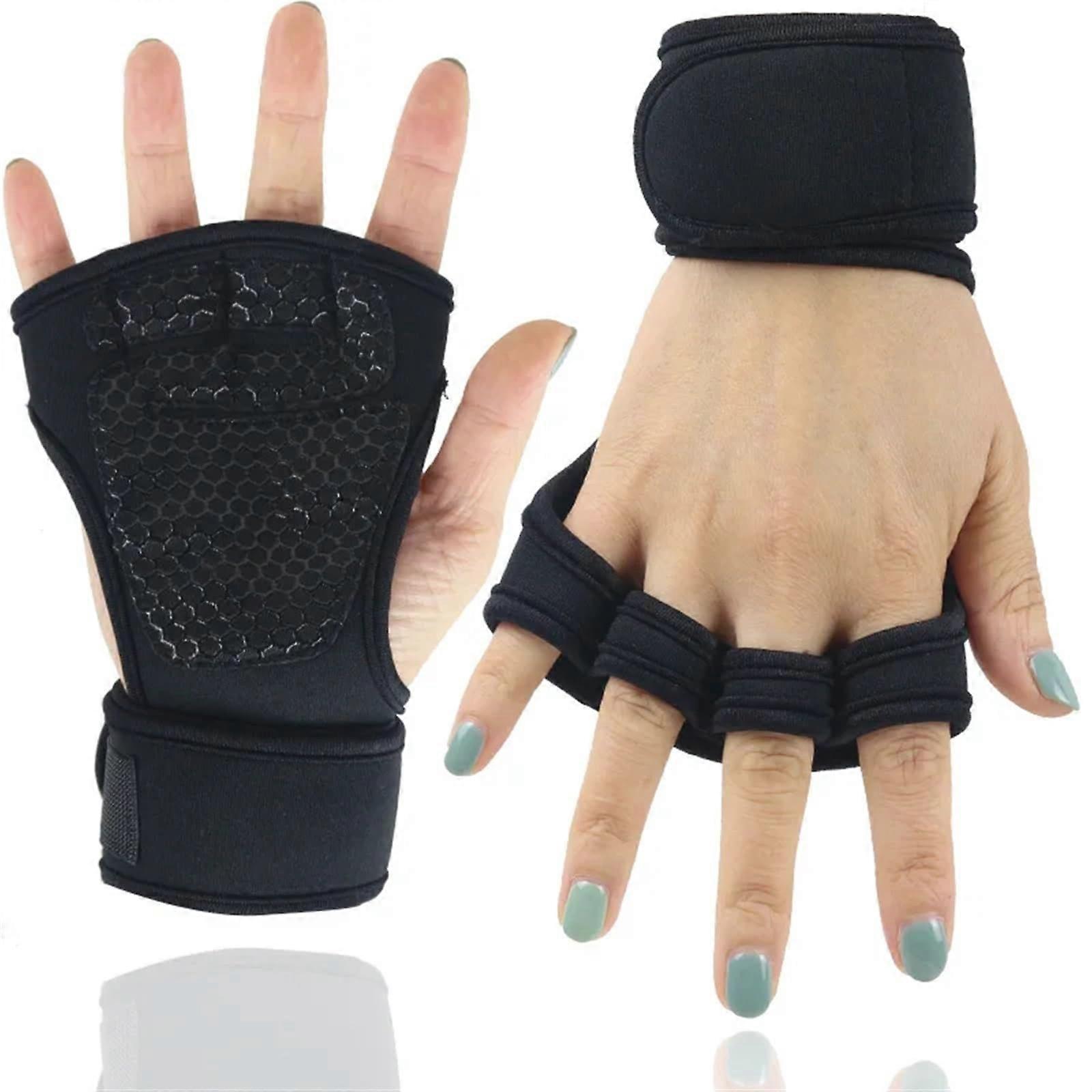 Nonslip Half Finger Training Gloves For Powerlifting And Deadlifting Gymnastics Grips Palm Protector Bodybuilding