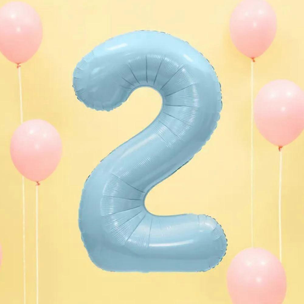 Large Blue Number 2 Balloon