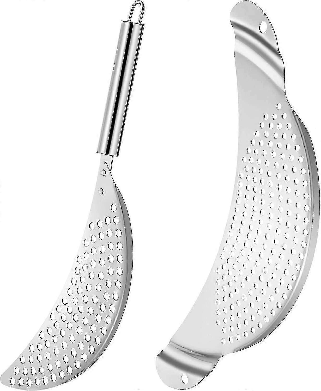 Stainless Steel Strainer Pasta Drainer Pasta Strainer Tool Inline Handle Pot Strainer - DD01