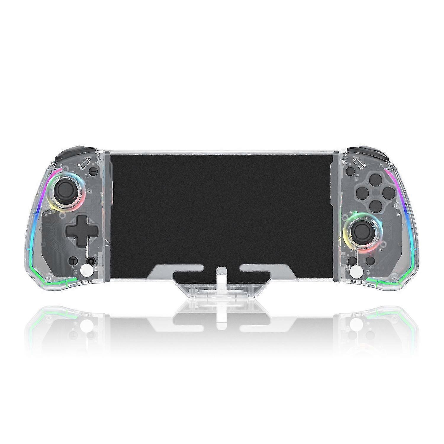 Wired RGB Lights Controller for Nintendo Switch Gamepad with Six-Axis Motion Sensor - Transparent