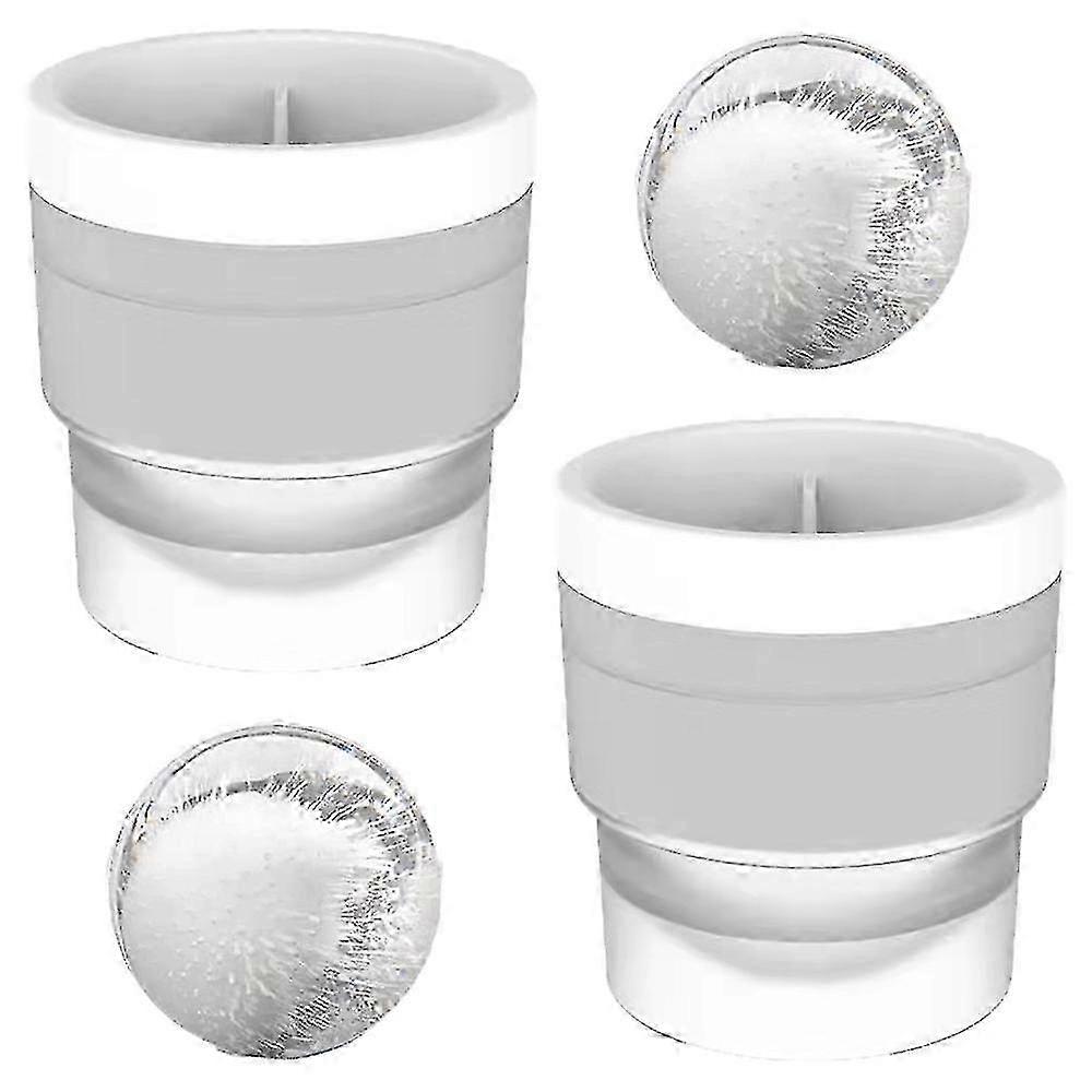 Stackable Slow Melting Round Ice Cube Maker for Whiskey, Suitable for Various Brands