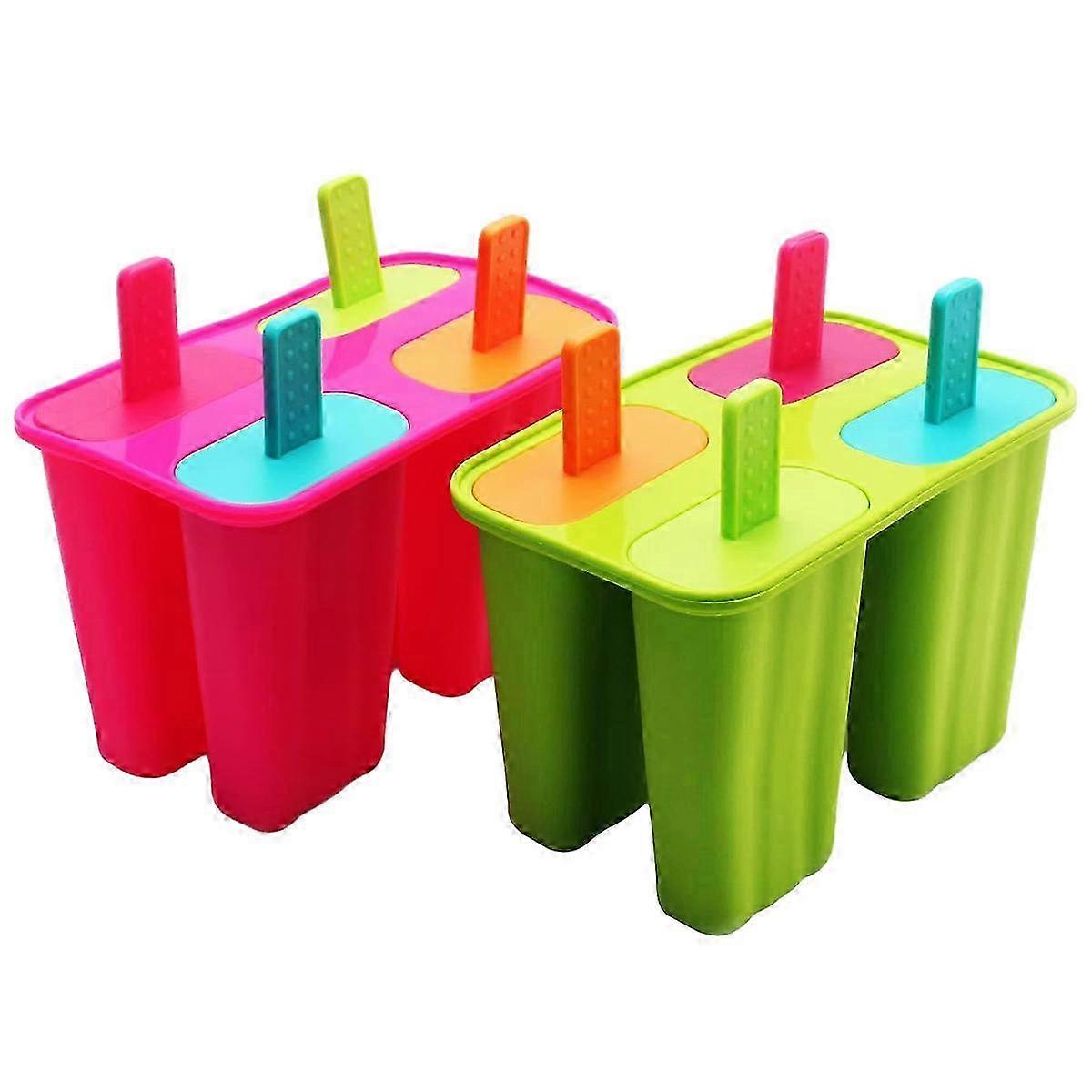 Silicone ice mold, 8-hole popsicle set, BPA-free food grade ice cream mold with stick and drip protector