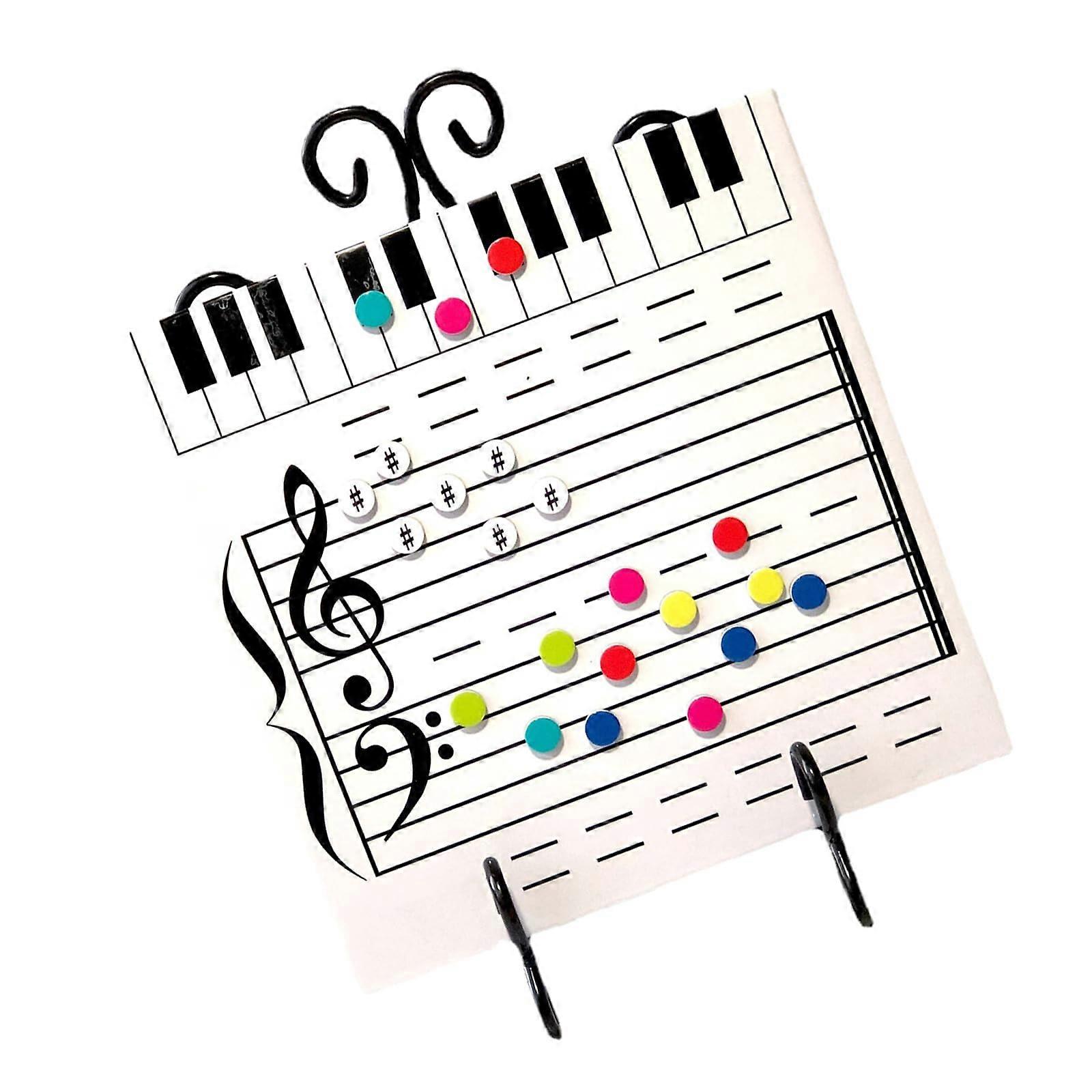 Music Staff Whiteboard for Piano Lessons and Classroom Teaching with Colorful Magnets Dry Erase Music Board Ref: 3211