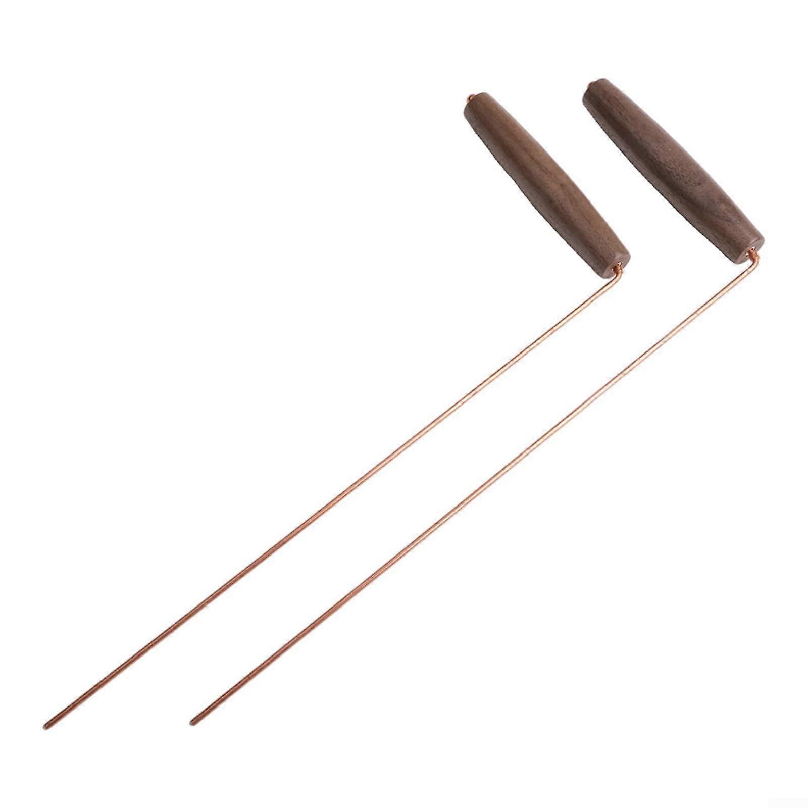 2 pieces dowsing rod, copper, pure copper metal detector rods for fortune telling, treasure, hunting tools