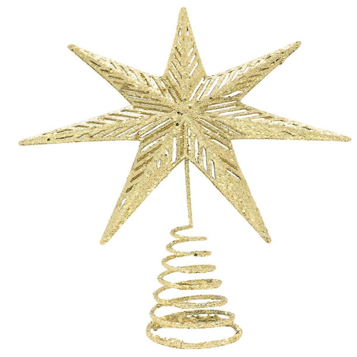 Christmas Tree Star Topper, Chrome Silver, Shatterproof Lightweight