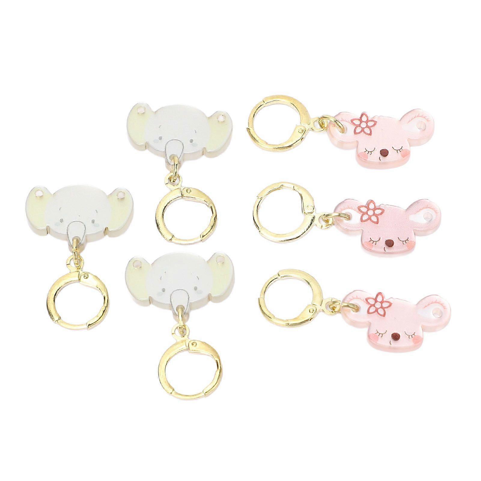 2025 أحدث طراز 6 قطع قفل متماسكة علامات البلاستيك لطيف نمط مفتوح