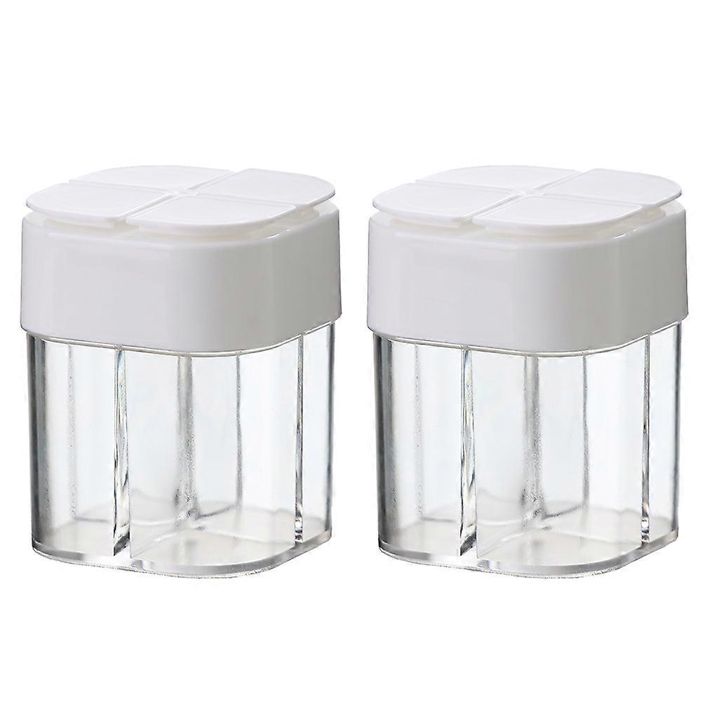 Seasoning Salt Container Storage Containers Sturdy Spice Bottles Seasoning Jars For Household Users 8.5X6.5CM Easy To Clean 2Pcs