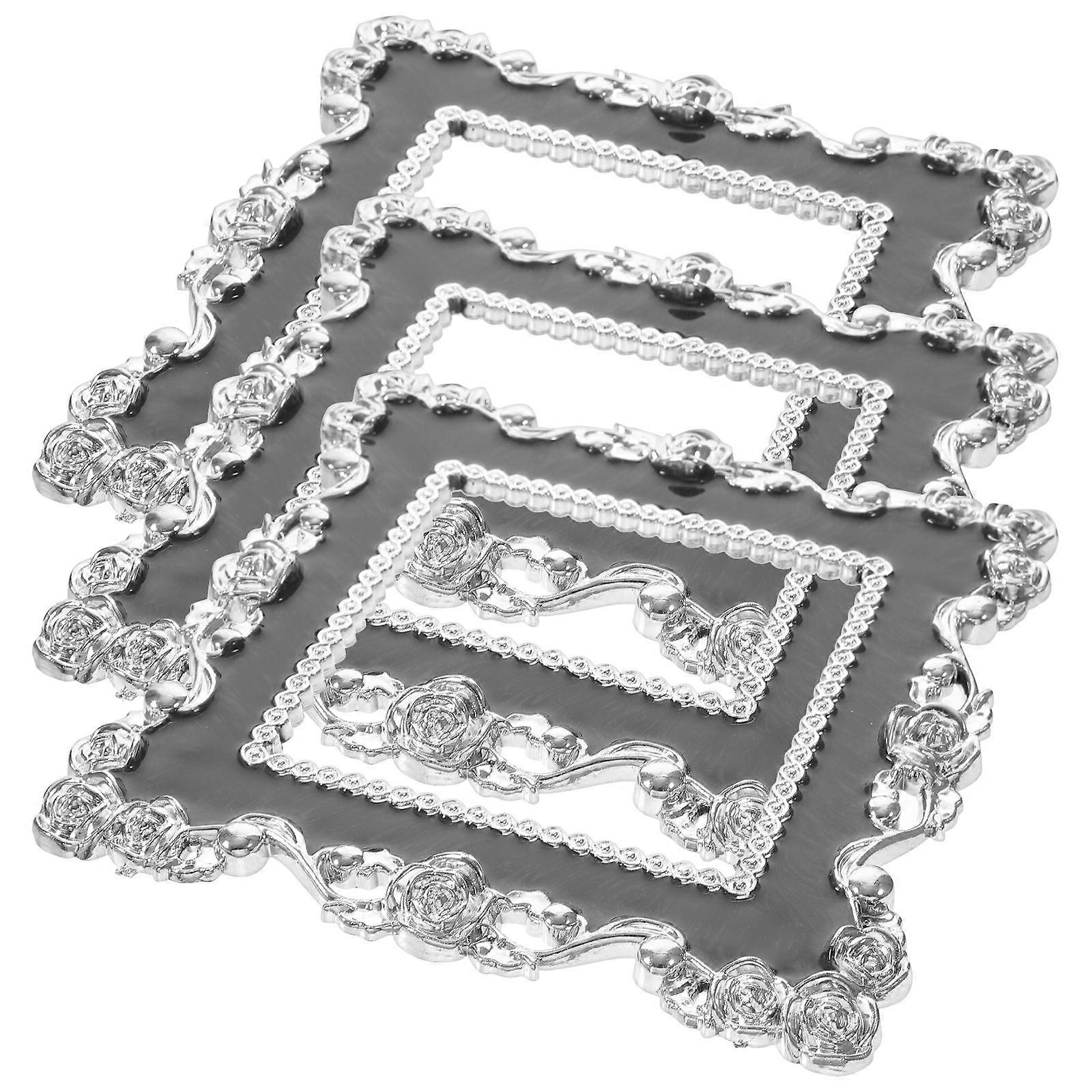 3pcs Removable Light Stickers, Decorative Resin Socket Stickers for Home Use, Easy Apply & Remove, Stylish Black with Silver Edge Design