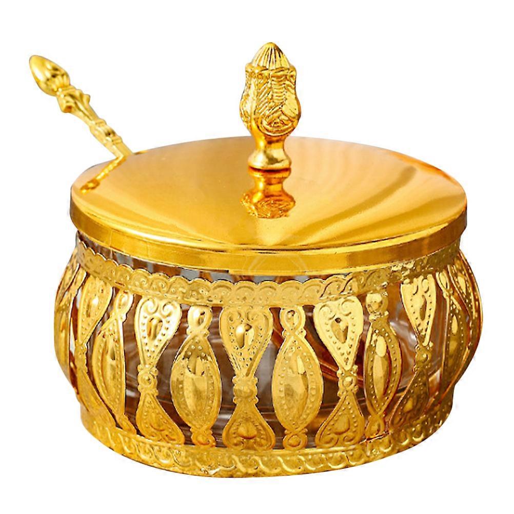 Seasoning Box European Style Multi-Use Loose Tea Spice Jar Dining Table 9.00X9.00X5.00CM Sealable 1Pack