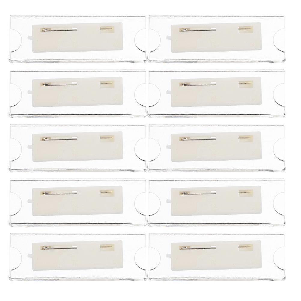 Vertical Name Card Holder Badge Holders For Employee Badges Student Badges 7.00X2.50X0.80CM Card Insertion 10Set
