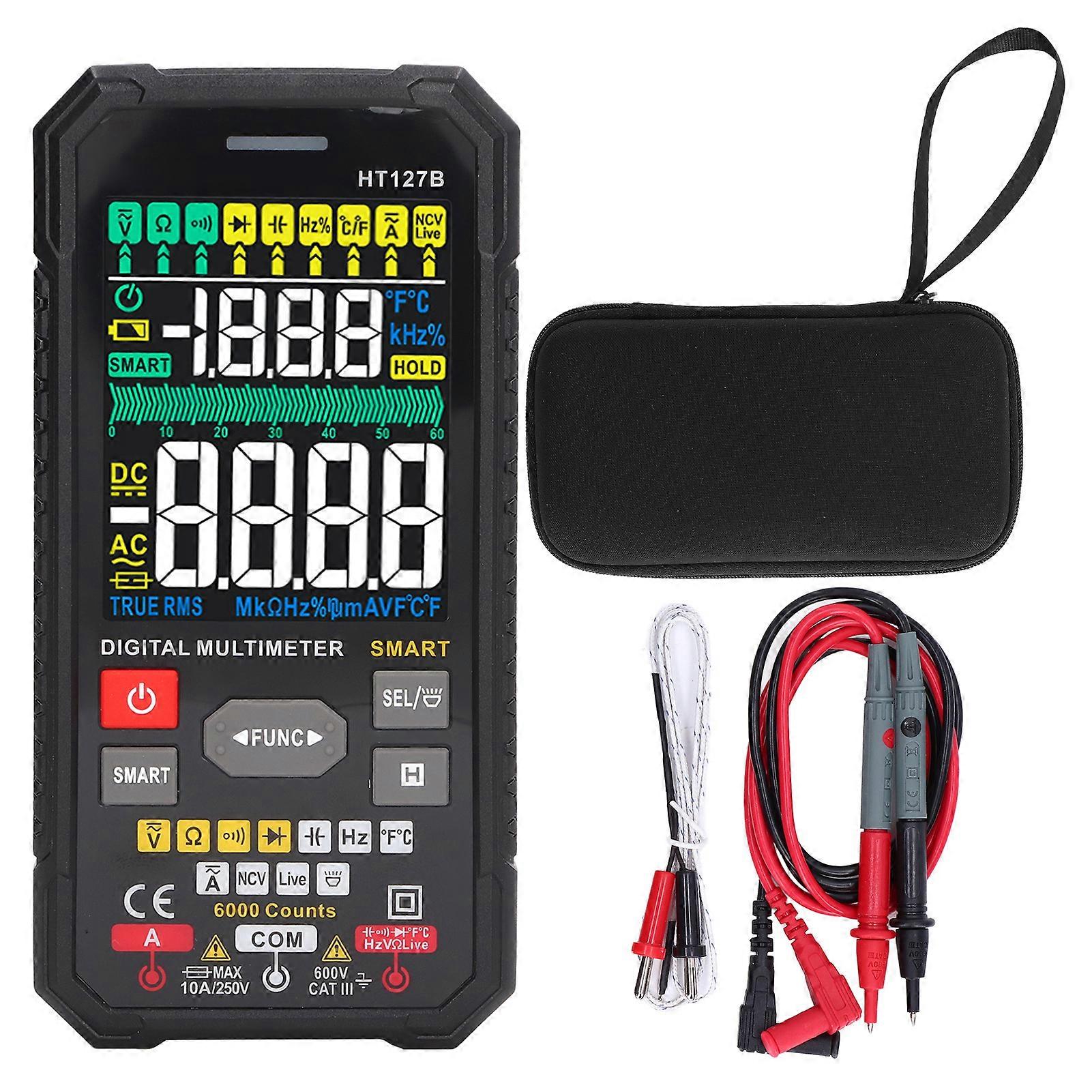 Digital Multimeter ABS High Accuracy Pocket Multimeter Tester with Color LCD 3 Results Display