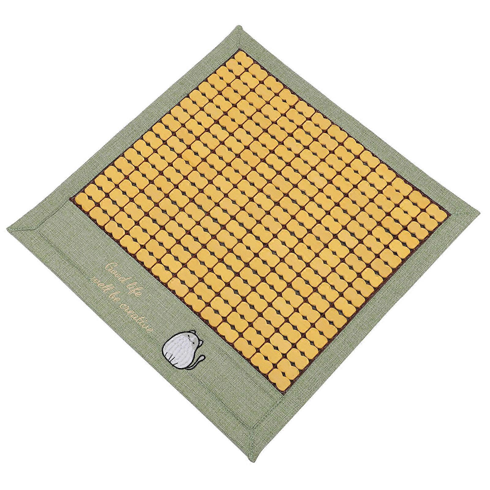 Bamboo Seat Cushion for Decor Multi Color Breathable Chair Pad Comfortable Non Slip Design Cool Cushion 17.7 x 15.7 inches