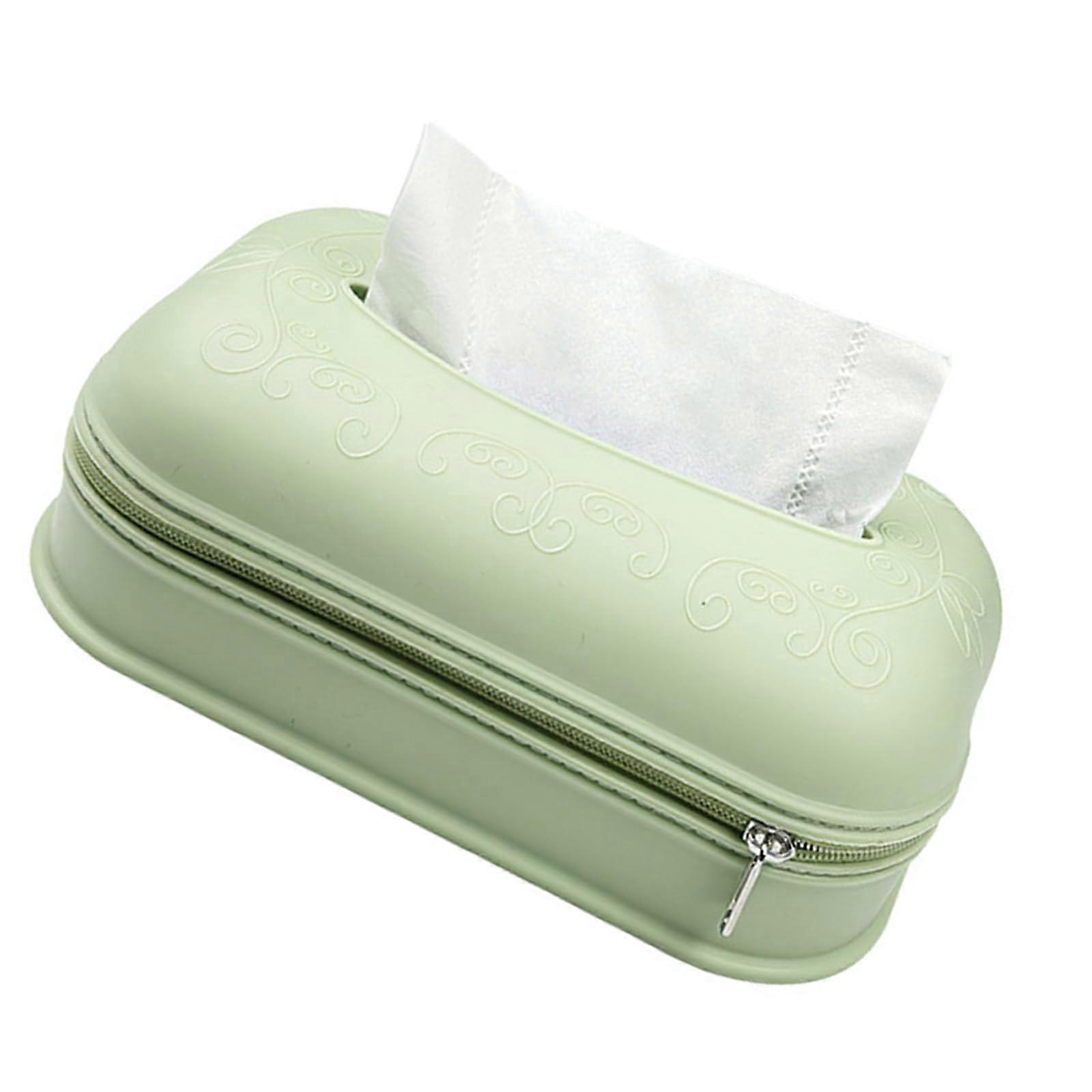 Silicone Tissue Box Holder, Handmade from Food-Grade Materials, Elastic and Versatile, Green