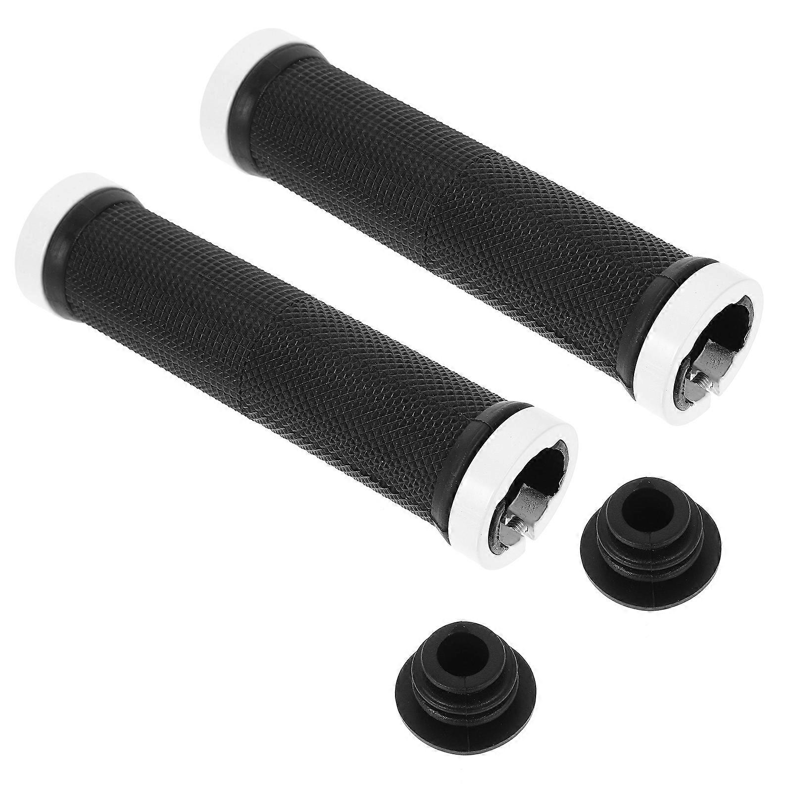 2pcs Rubber Bike Handlebar Grips Ergonomic Design Durable Slip Resistant Grips for Mountain and All Types of Bicycles