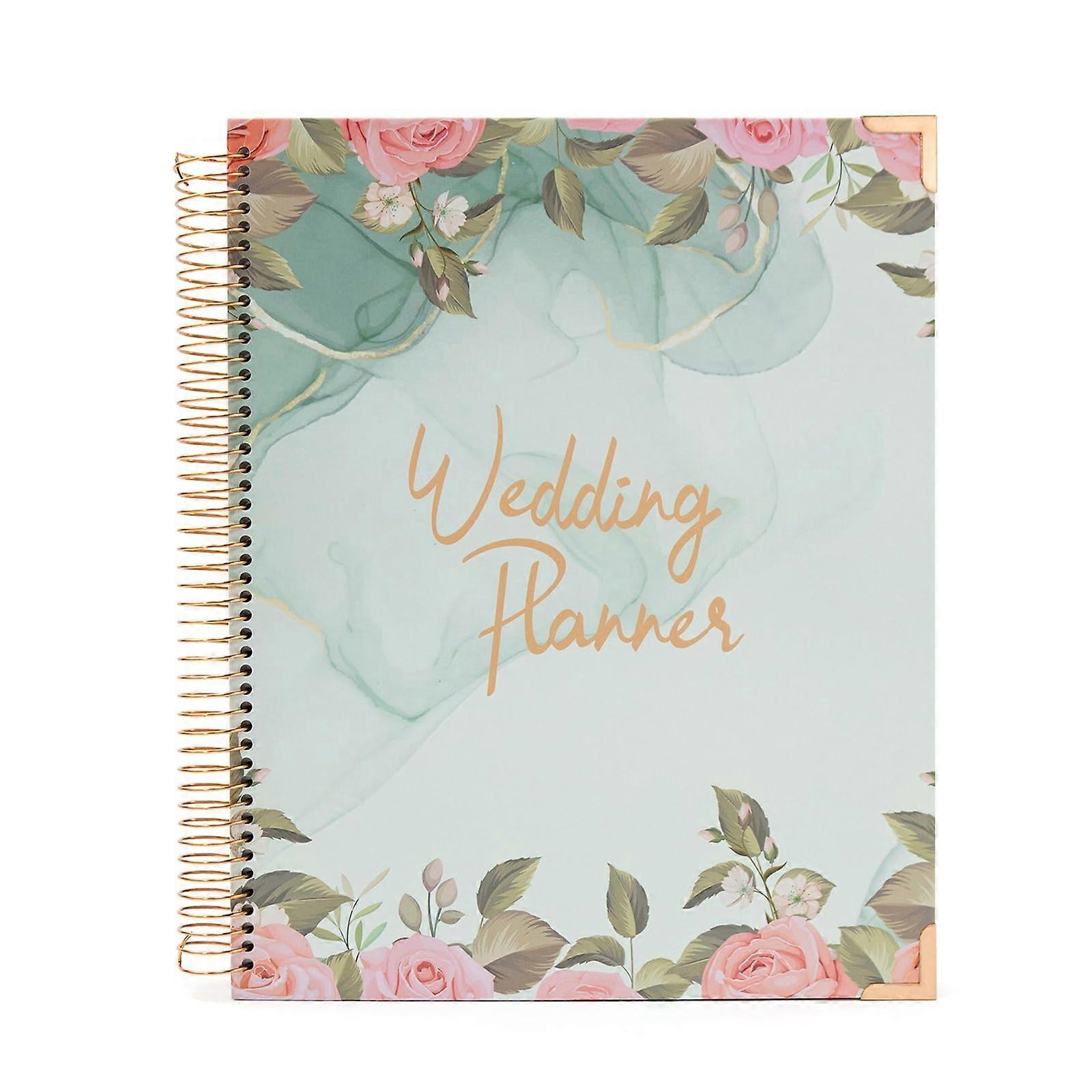 Wedding Planner for Bride, 9" x 11" Bridal Planning Notebook with Countdown Calendar, Organizer for Engaged Couples, Style A