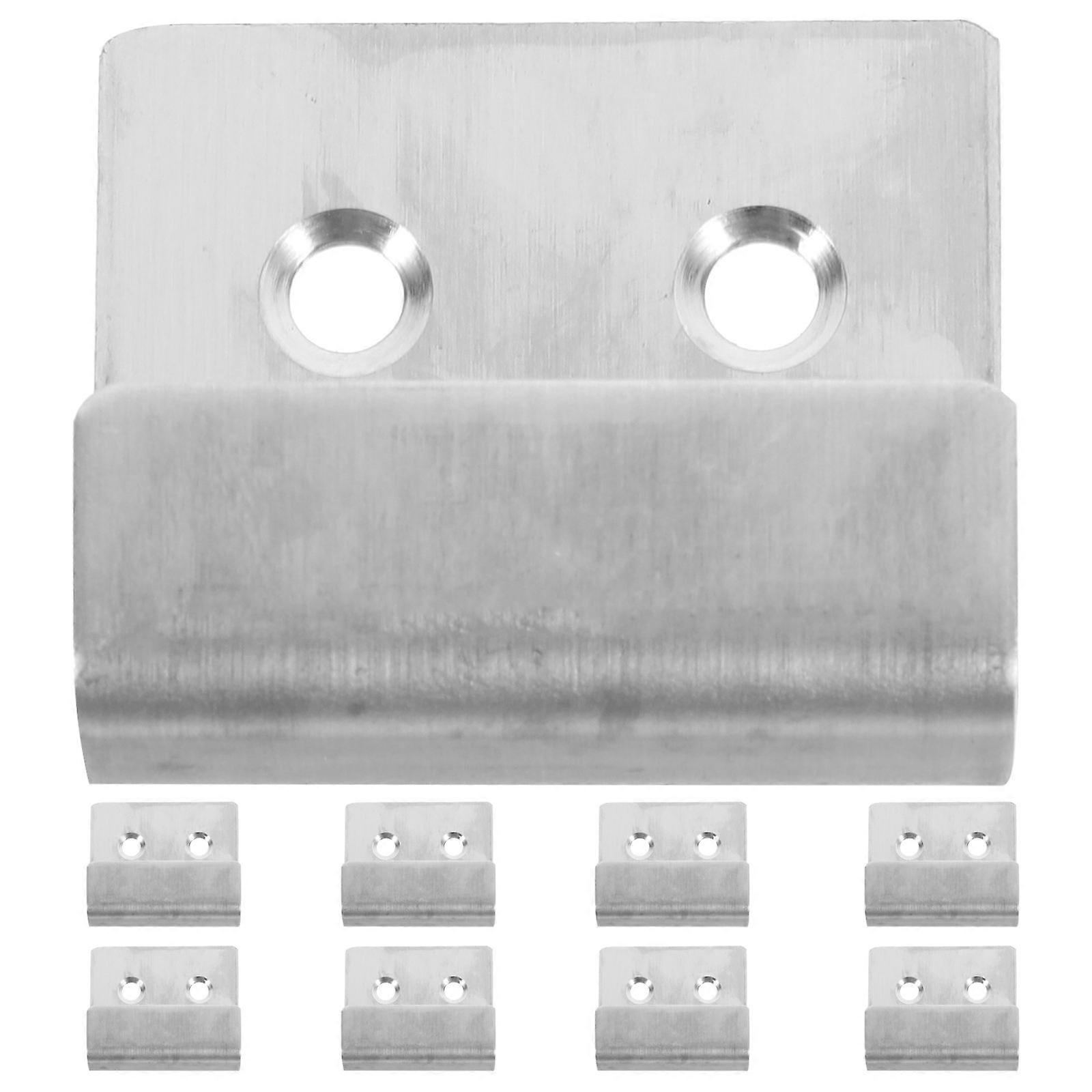 10pcs Heavy Duty Stainless Steel Tile Hangers with Screws – Wall Mounted Hooks for Mirrors and Pictures – Sleek Design for Secure Display and Decor