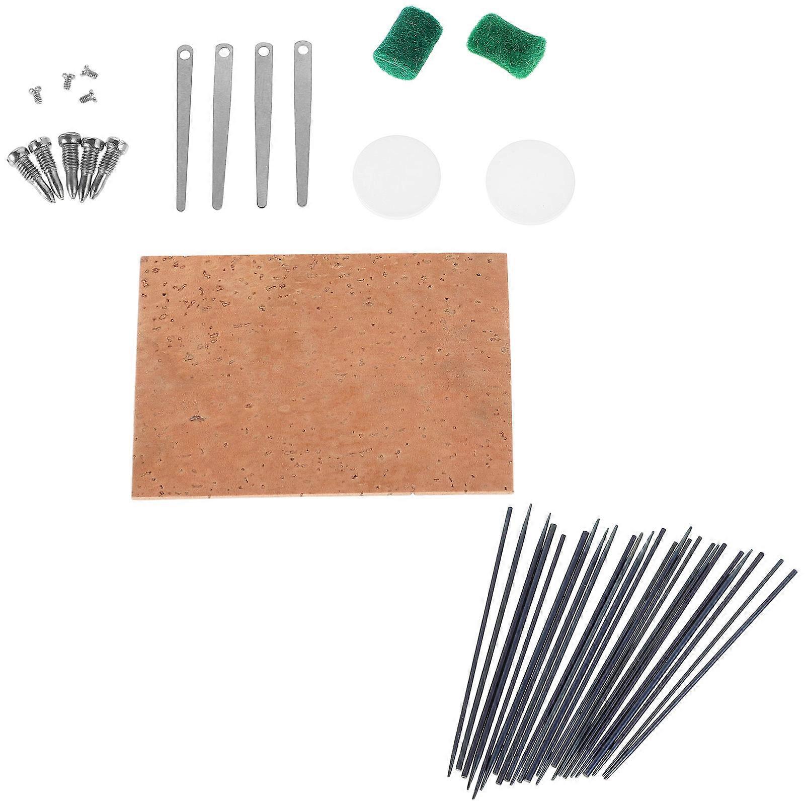 Musical Instrument Repair Kit With Cork Reeds Spring Hook Felt Pads For Wind Instrument Schools Orchestras 1Set Metal