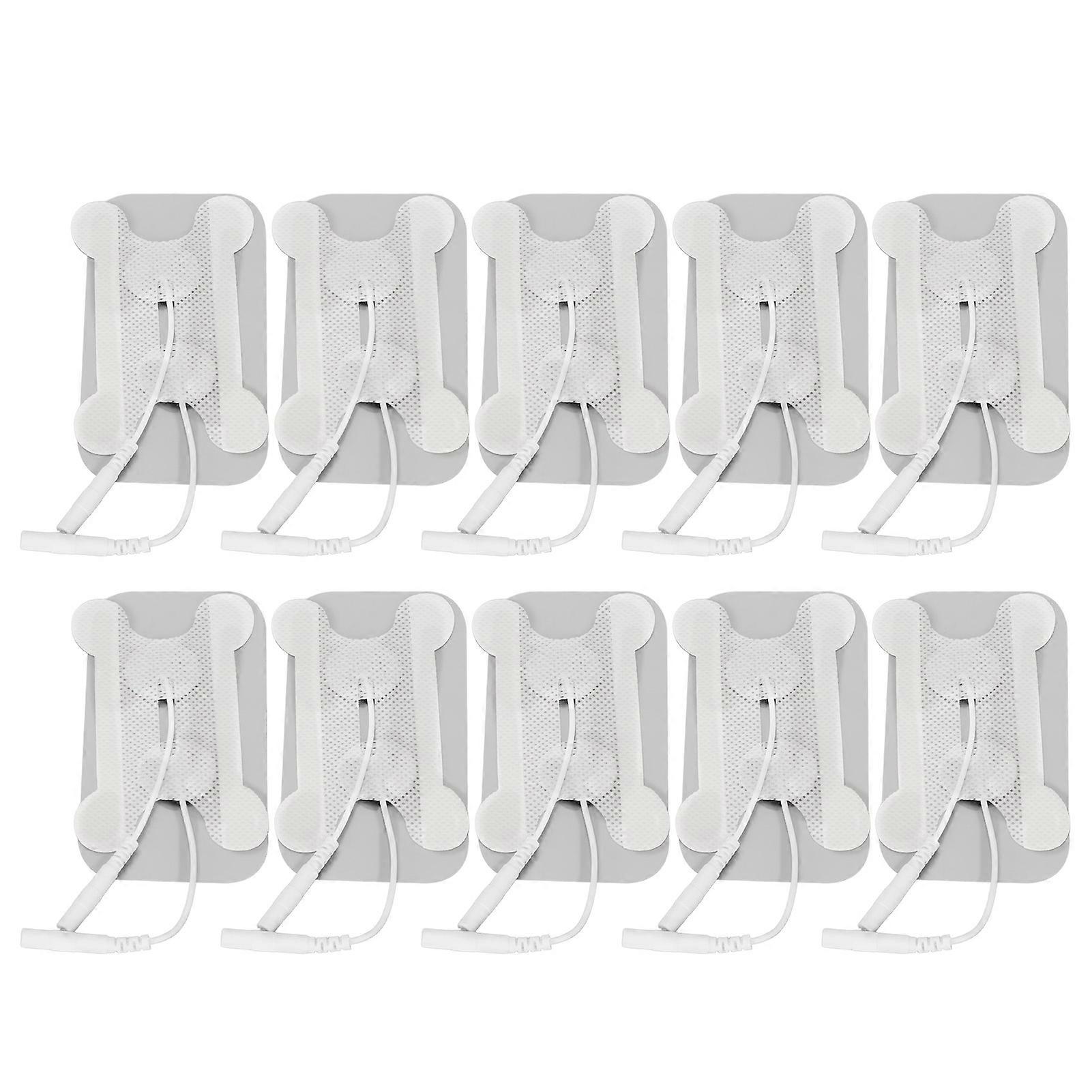 10pcs Reusable Electrode Pad Soft Self Adhesive Therapy Electrode Patch Replacement Accessory 2mm