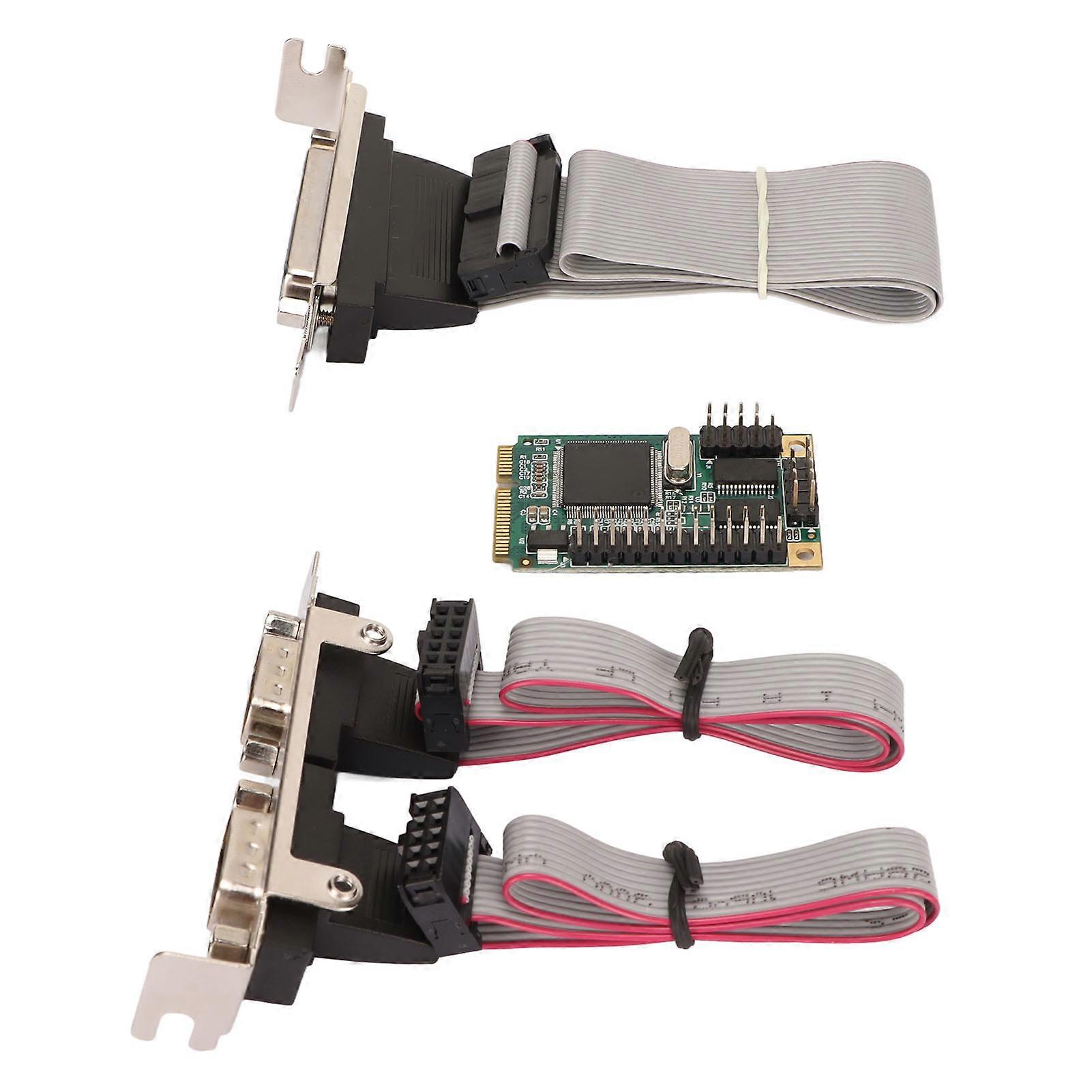 Mini PCIe Combo Serial Parallel Expansion Card 6Gbs 2 RS 232 Port 1 DP25 Pin PCI Express to Printer LPT Port Expansion Card