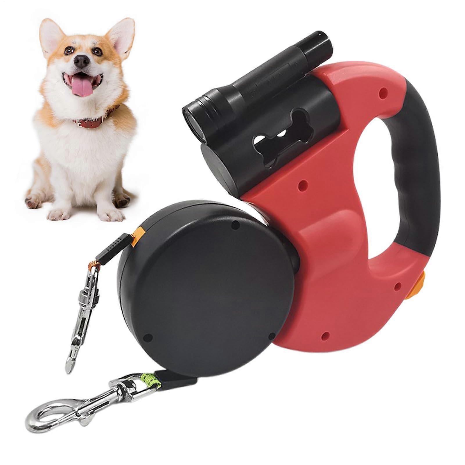 Retractable Dog Cable  Nylon Band Leash  Puppy Accessories (Red)