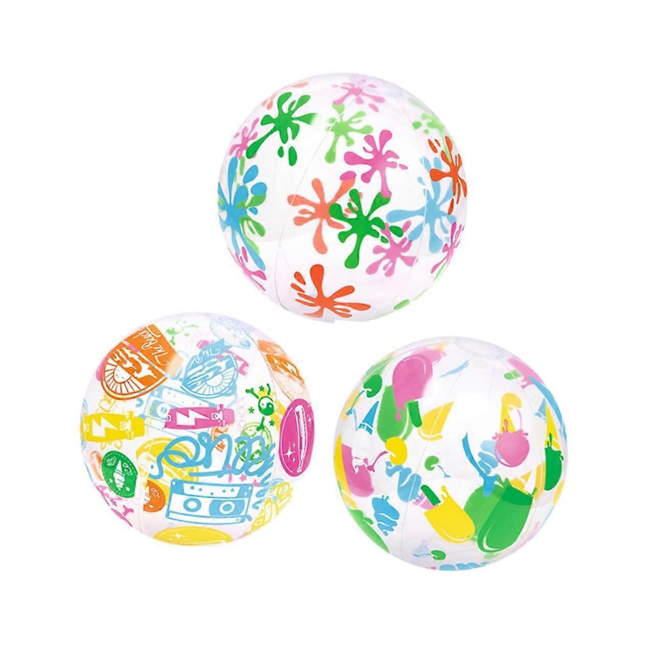 Inflatable Beach Balls 2 Pack Random Styles for Pool Parties and Summer Activities Durable Fun Toys