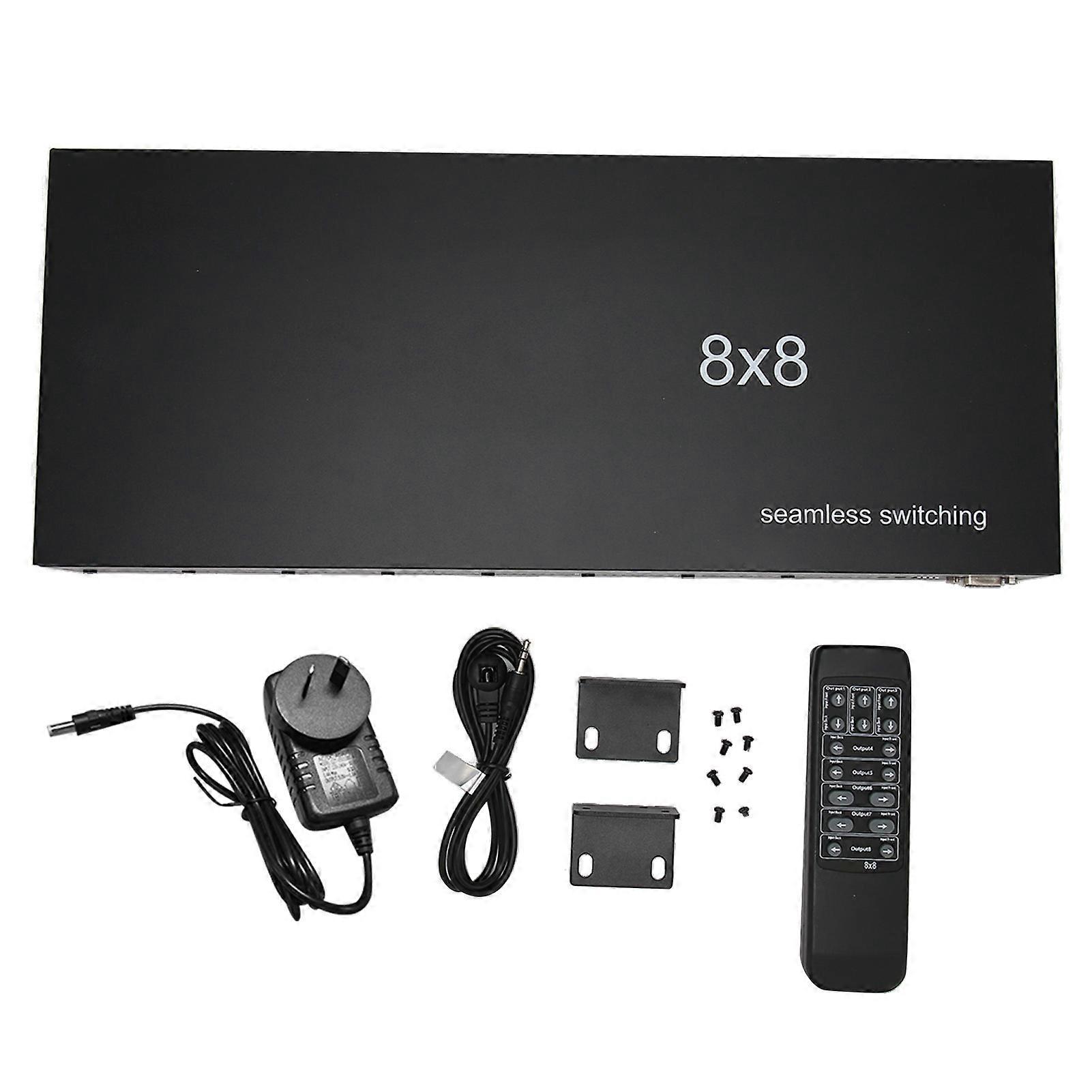 8x8 HD Multimedia Matrix Splitter - Seamless 1080P Switching, 3D Support, AU Plug