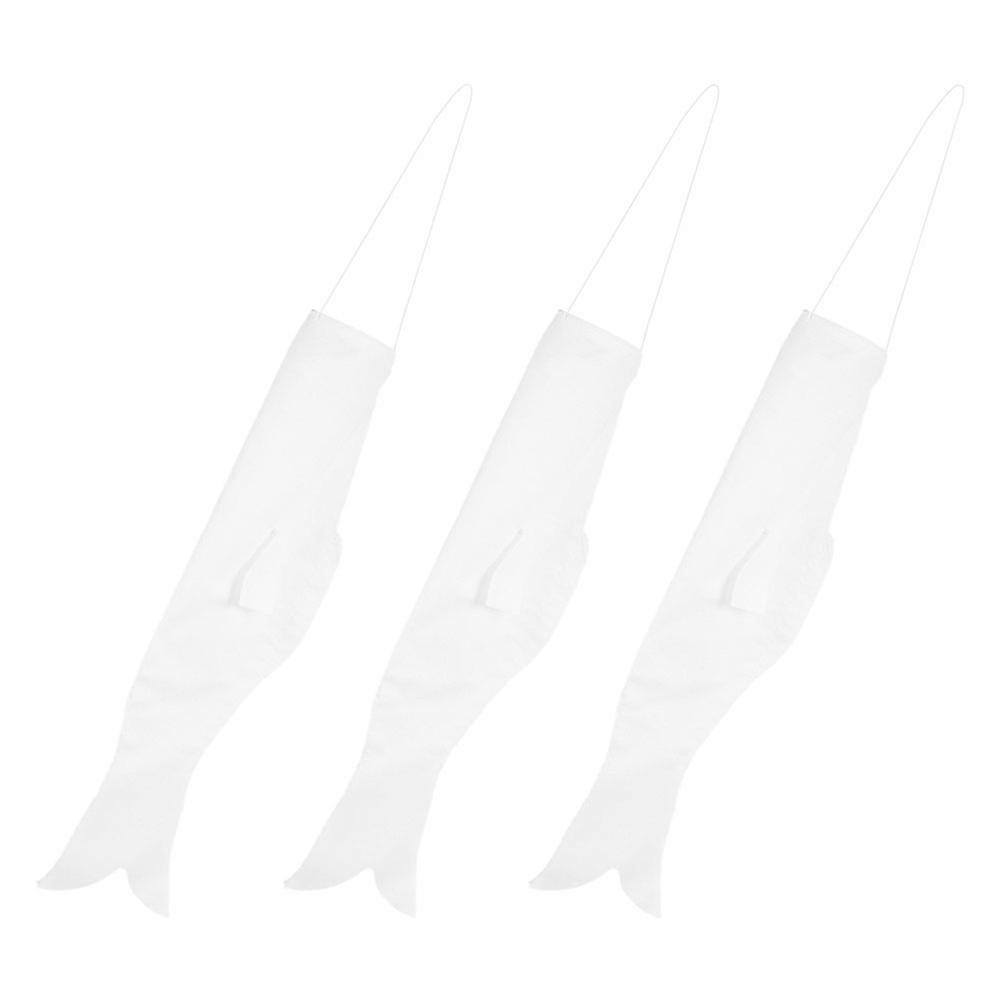 3pcs Blank Koinobori Flags for DIY Japanese Carp Decoration, Creative Outdoor Festival Art, Paintable Canvas for Unique Imagination and Handmade