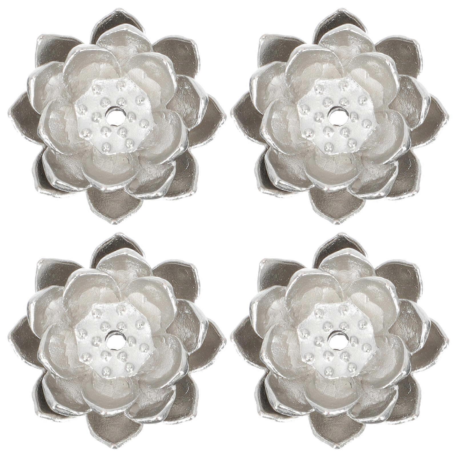Here's a polished and professional product description for your **4pcs Lotus Shaped Copper Incense Stick Holder Multi Functional Censer Decor**: