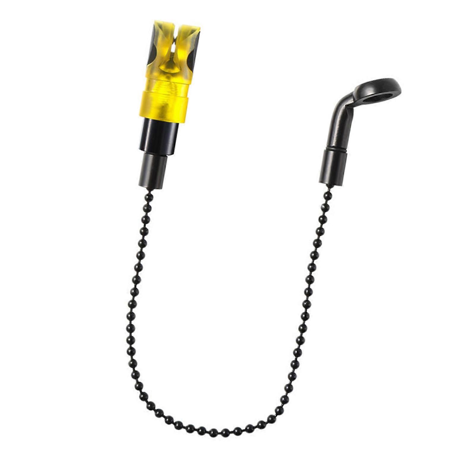 Sensitive Fishing Line Alarm Nonslip Chain Portables Fishing Indicator With Quick Reaction Hanger Rack Fishing Tool  Yellow