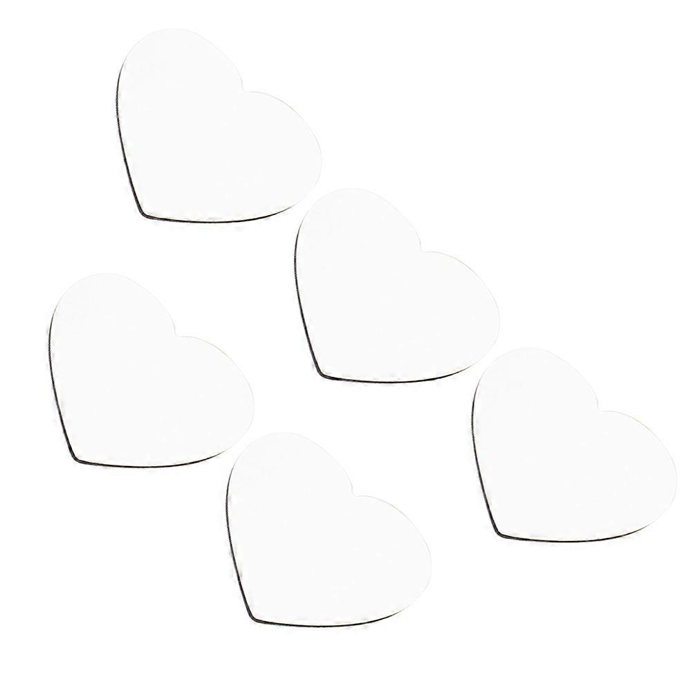 Heart Shape Mat Table Coasters Prevent Spillage Keep Surface Dry 5Pcs For Lovers