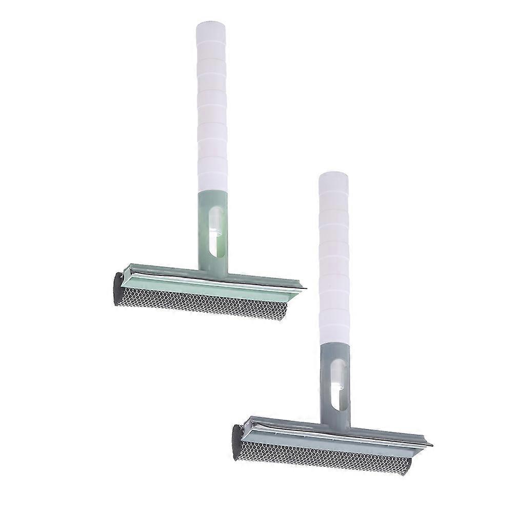 Plastic Glass Cleaning Squeegee Tools with Ergonomic Handle for Housework 2 Pieces Assorted Color