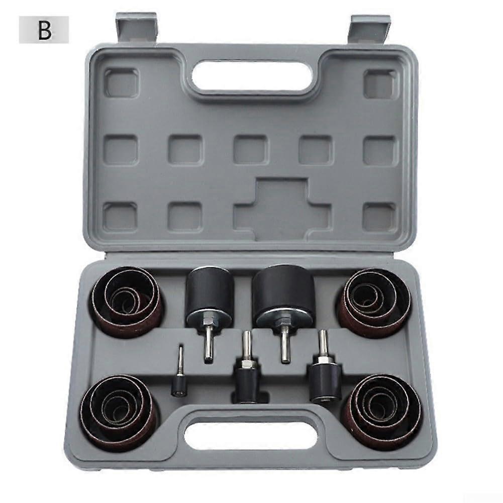 Wood Carving and Sanding Drum Set Rotary Tool Accessory Grit 80/120 Rings Model B