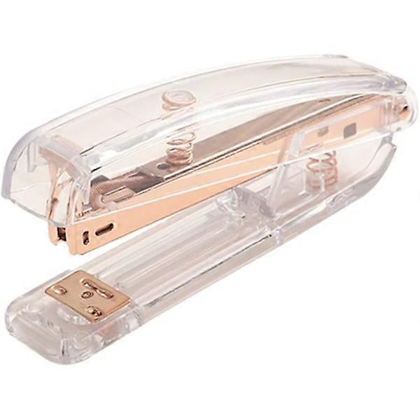1 transparent Swingline desktop stapler, bookbinding tool, office supplies.