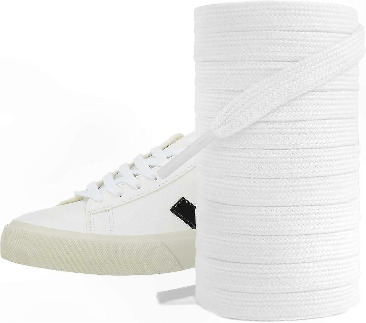 Solid Color Flat Cotton Shoelaces for Athletic Sneakers