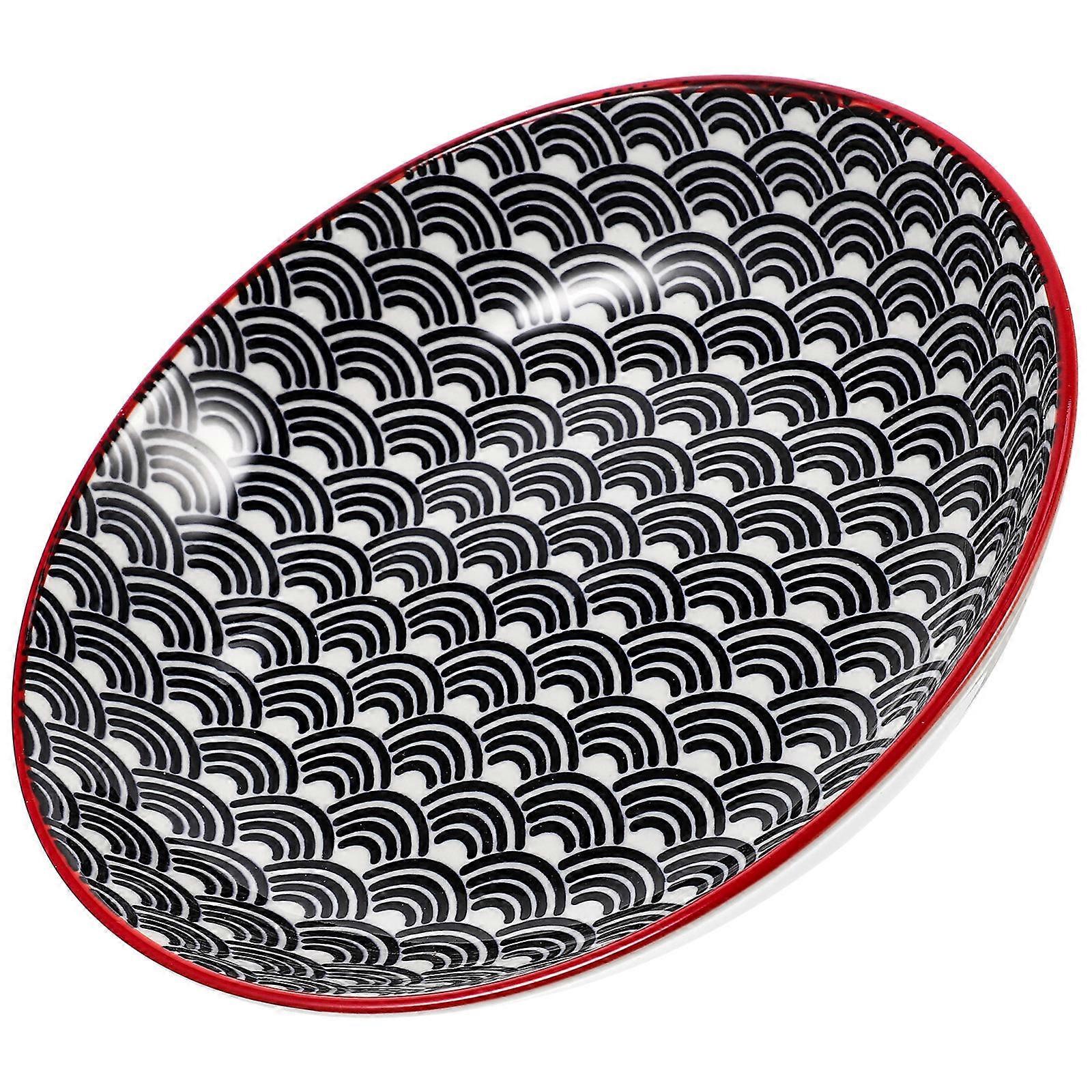 Nordic Style Ceramic Appetizer Plate Round Shape For Family Reunions 1Pack