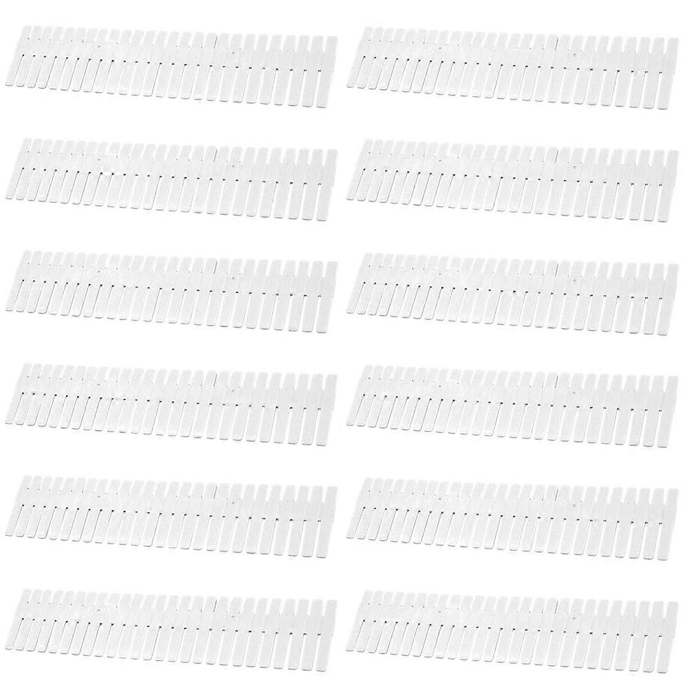 White Adjustable Drawer Organizer with DIY Storage System for Drawer Organizing 12pcs