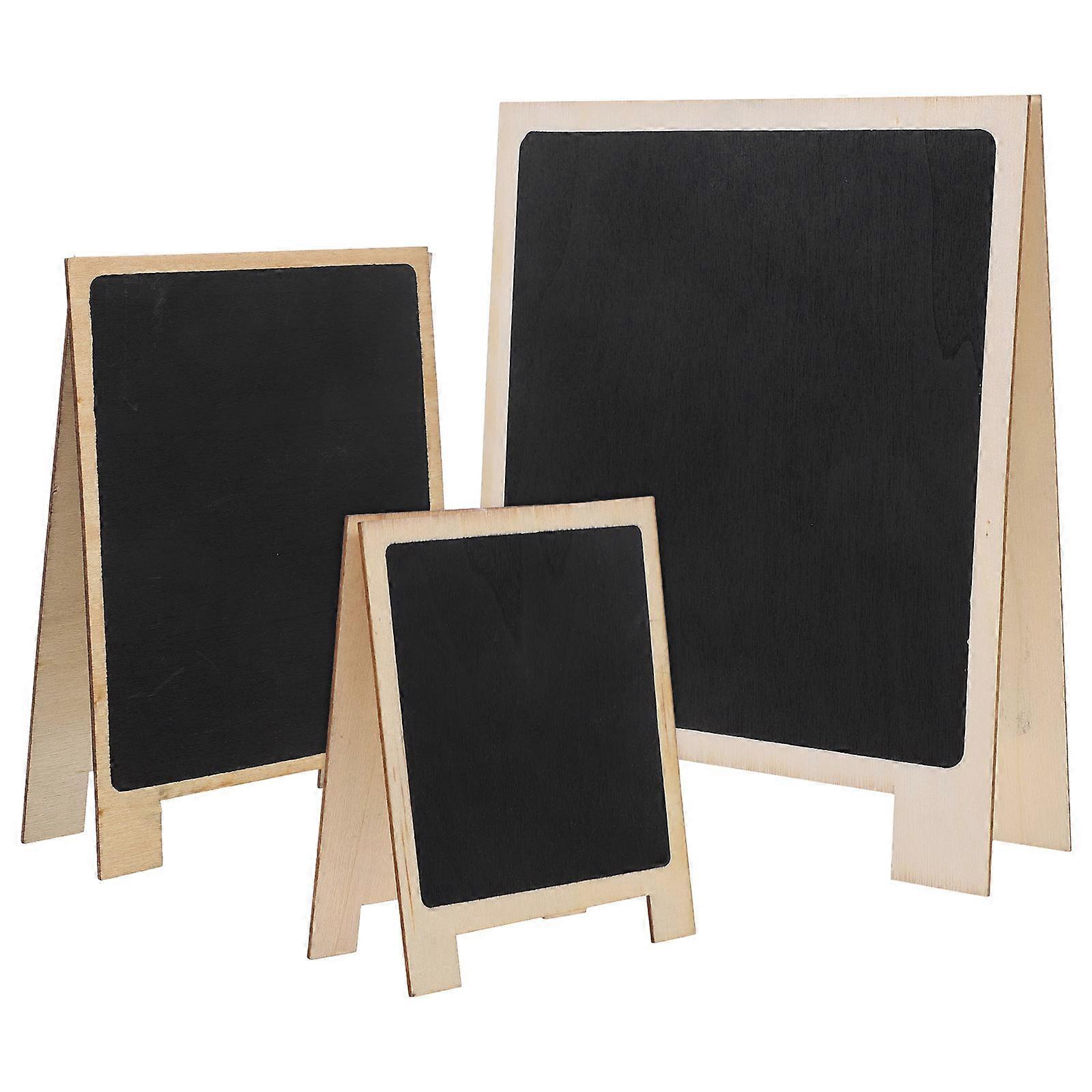 Mini Chalkboard Sign for Decoration with Wood Material and Black Color perfect for Desk or Table 3Pcs