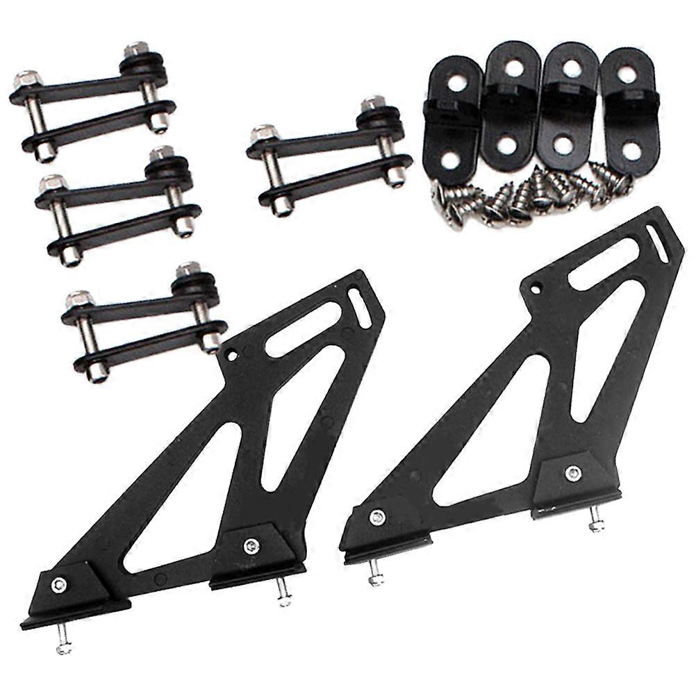 Kit d’installation de becquet de queue de voiture 1 ensemble pour modèles de voitures à deux portes 19X16cm Alliage d’aluminium noir Large compatibilité Stabilité