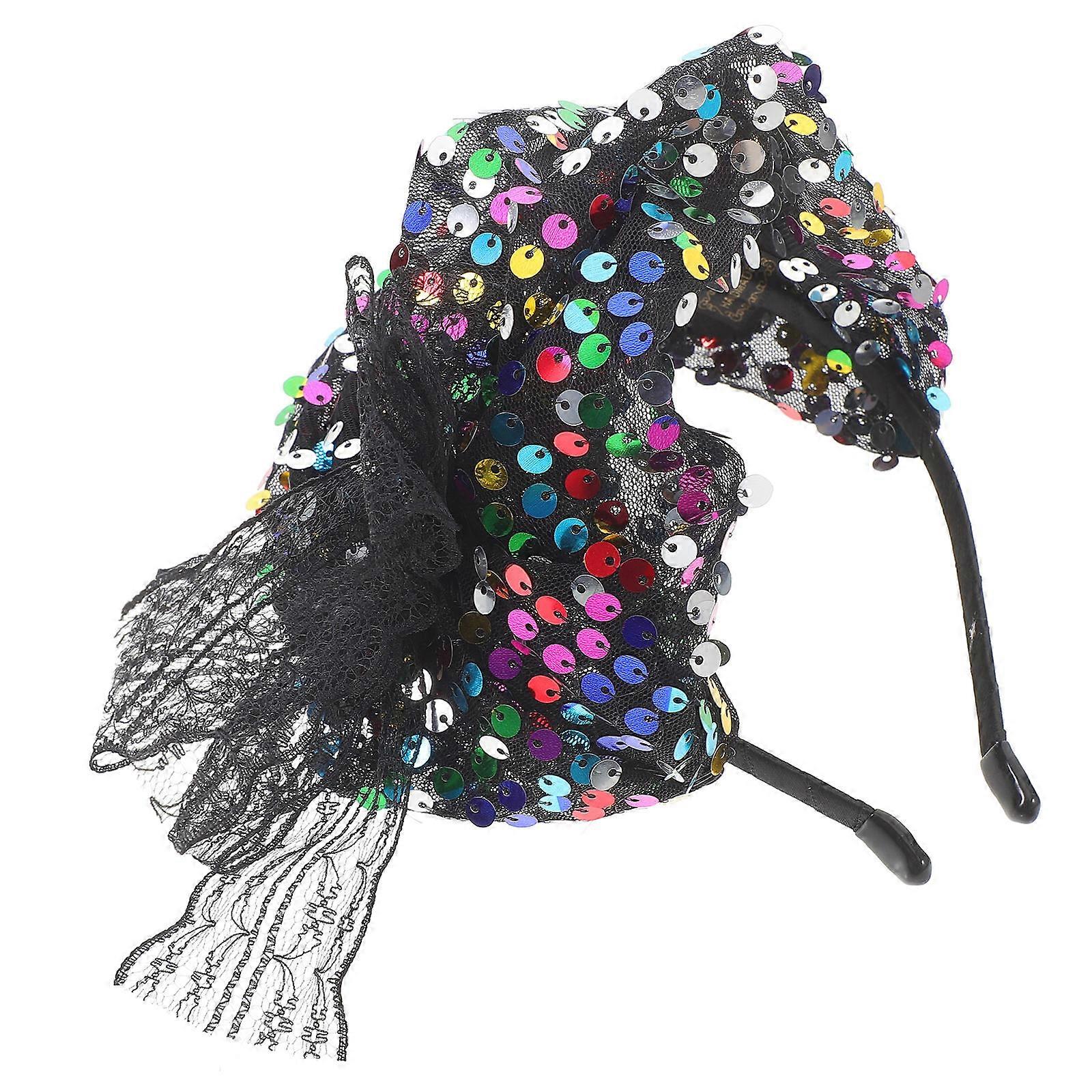 Here's a polished and engaging product description for your **Retro Colorful Sequin Fascinator Headband**:

 

**Retro Colorful Sequin Fascinator