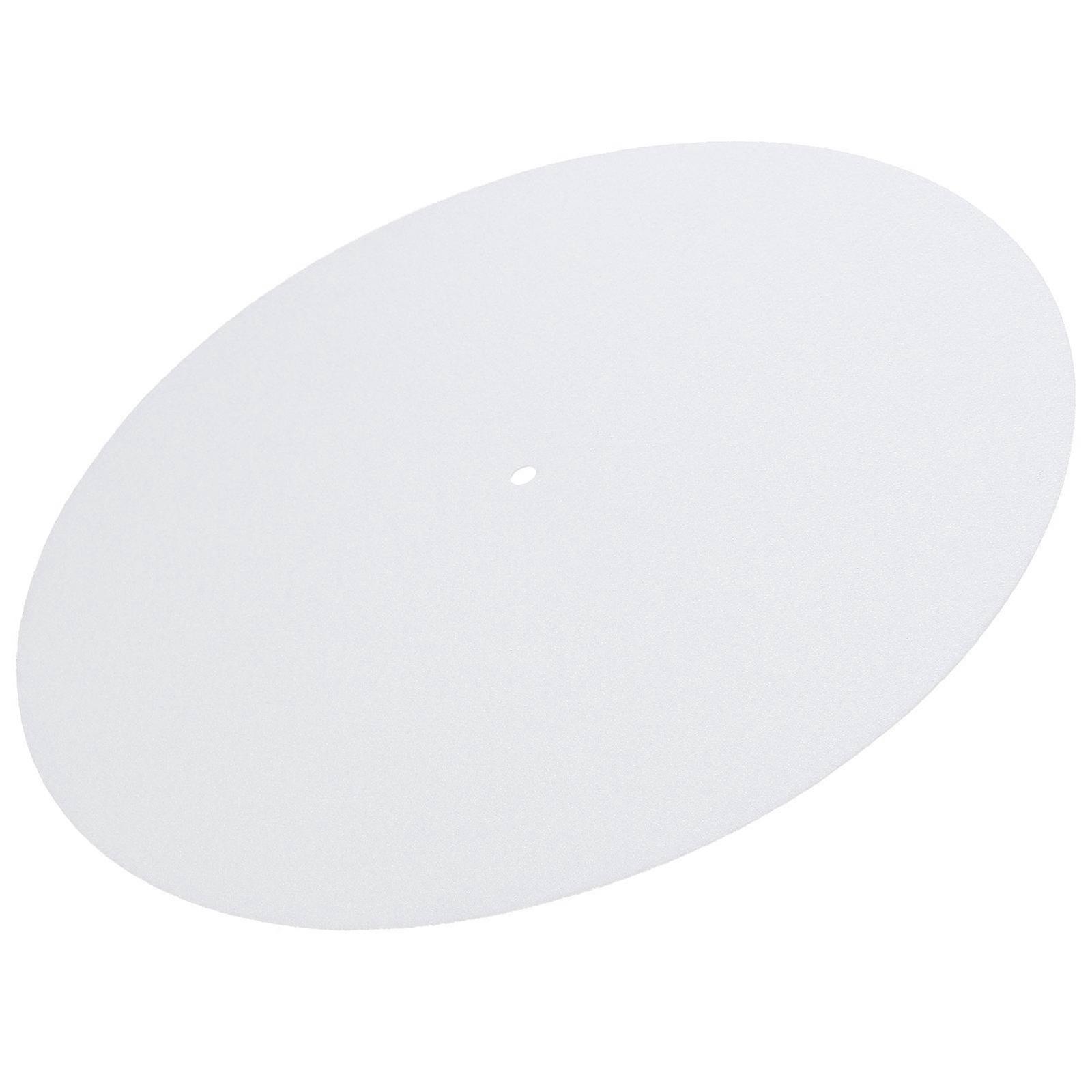 Premium Turntable Platter Mat Pad Anti Static Anti Vibration Wool Mat for Record Players White 0.45 Diameter
