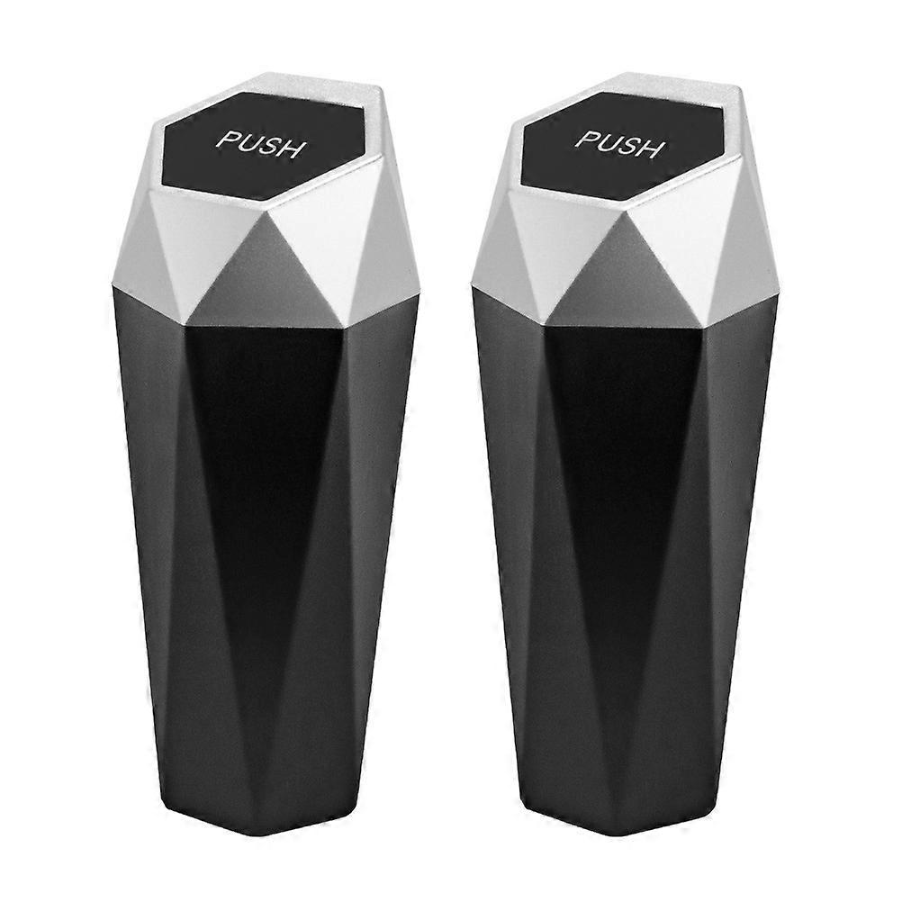 Leakproof Auto Trash Can 2pcs Set   Durable Lightweight Garbage Bin for Cars, SUVs, Trucks   Easy Cleaning Waste Container for Organizing