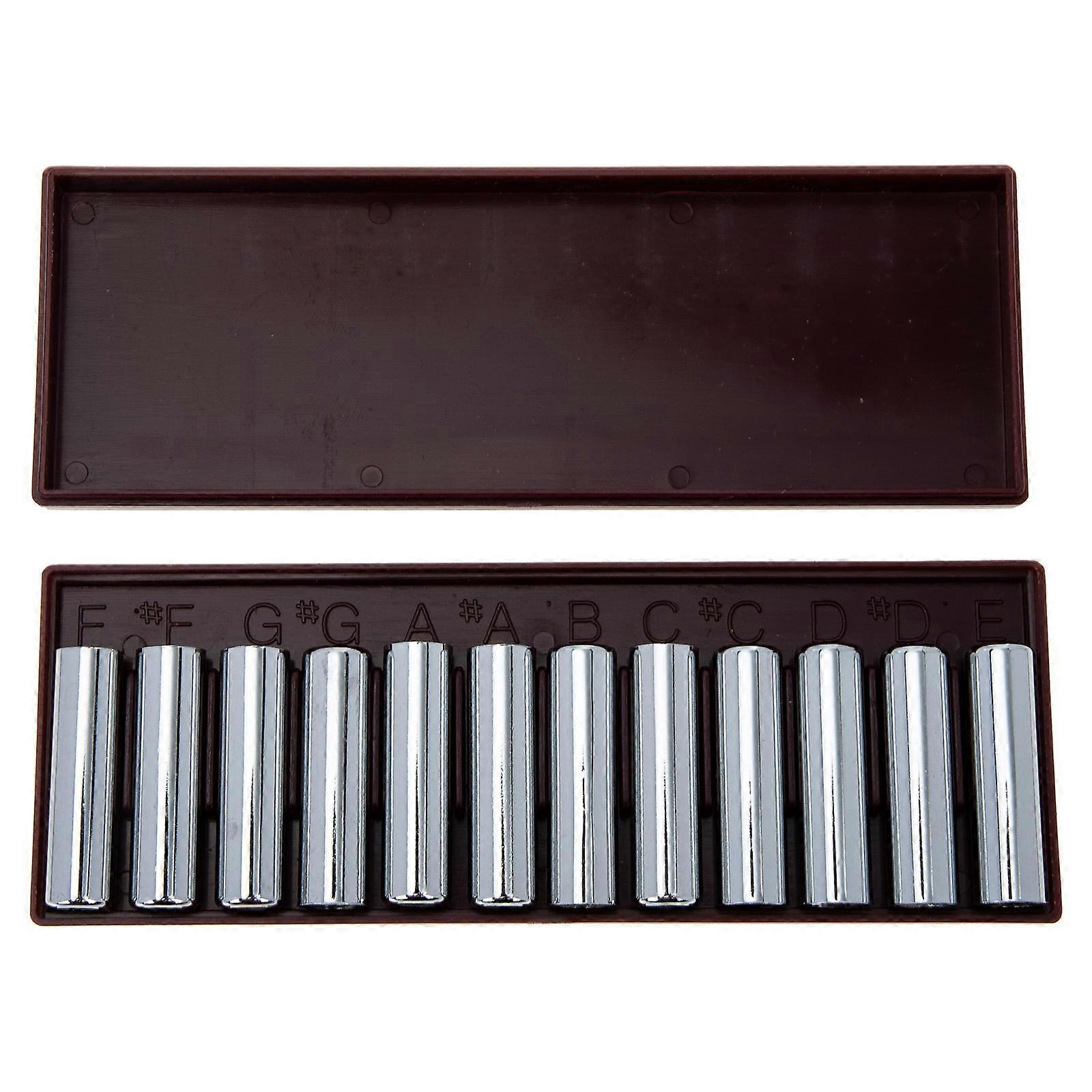 Practical Tuner 12Pack Durable Violin Tuning Device For Musicians 3.5x0.8cm Silver Pitch Adjustment