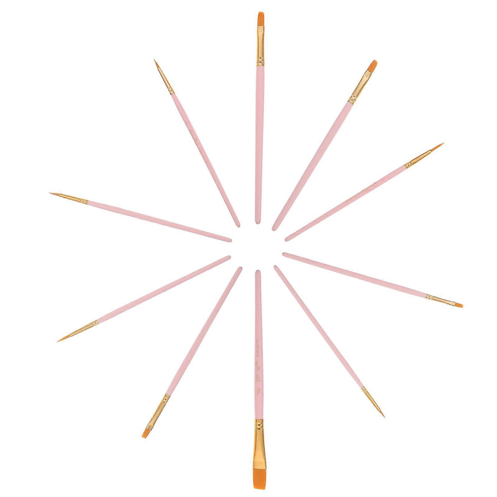 Nylon Bristle Paintbrush Set for Watercolor Painting – Comfortable Grip, Easy Control for Professionals & Beginners, Ideal for DIY Crafts