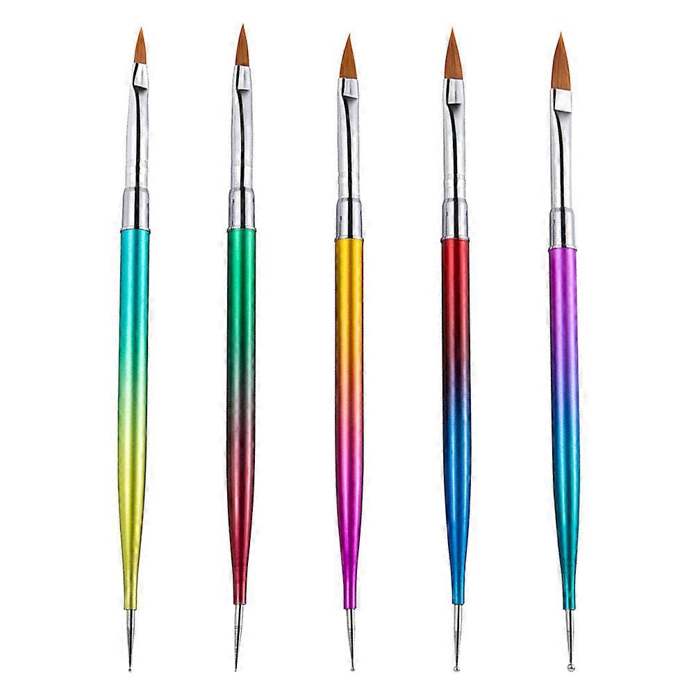 Nail Art Pen Set for Creative Design with Durable Metal Material and Multi Colors 5 Pieces