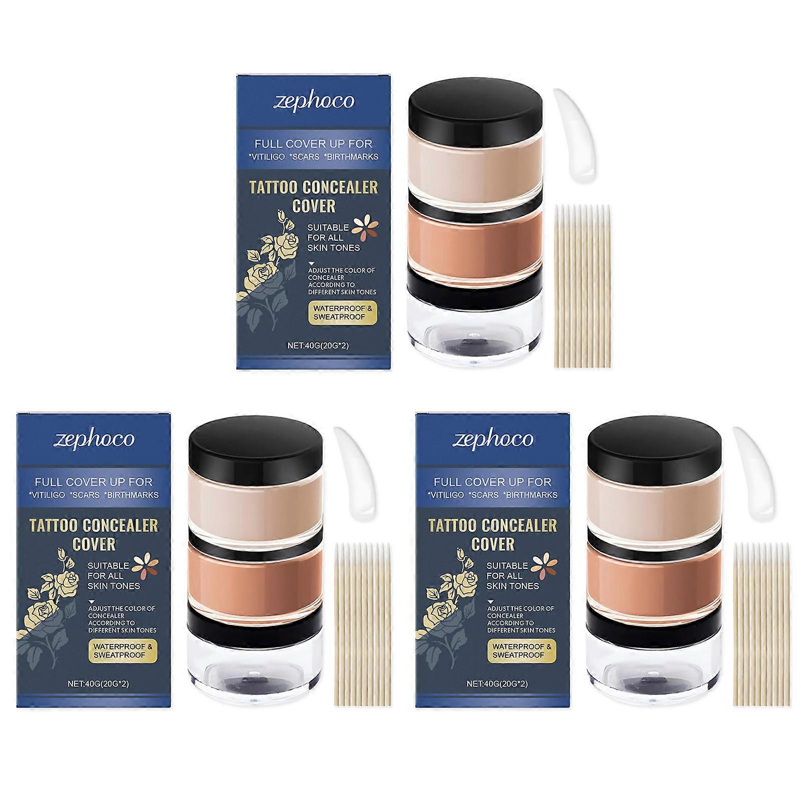 Tattoo Cover Up Makeup - Waterproof, Sweatproof Concealer for Scars, Birthmarks, and Dark Spots, Ideal for Weddings