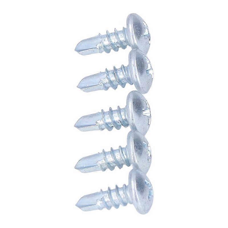 Tornillos Pair Madeira 250Pcs M4.8x13 Carbon Steel Round Head Self Drilling Screw White Zinc Plated Drill Screws