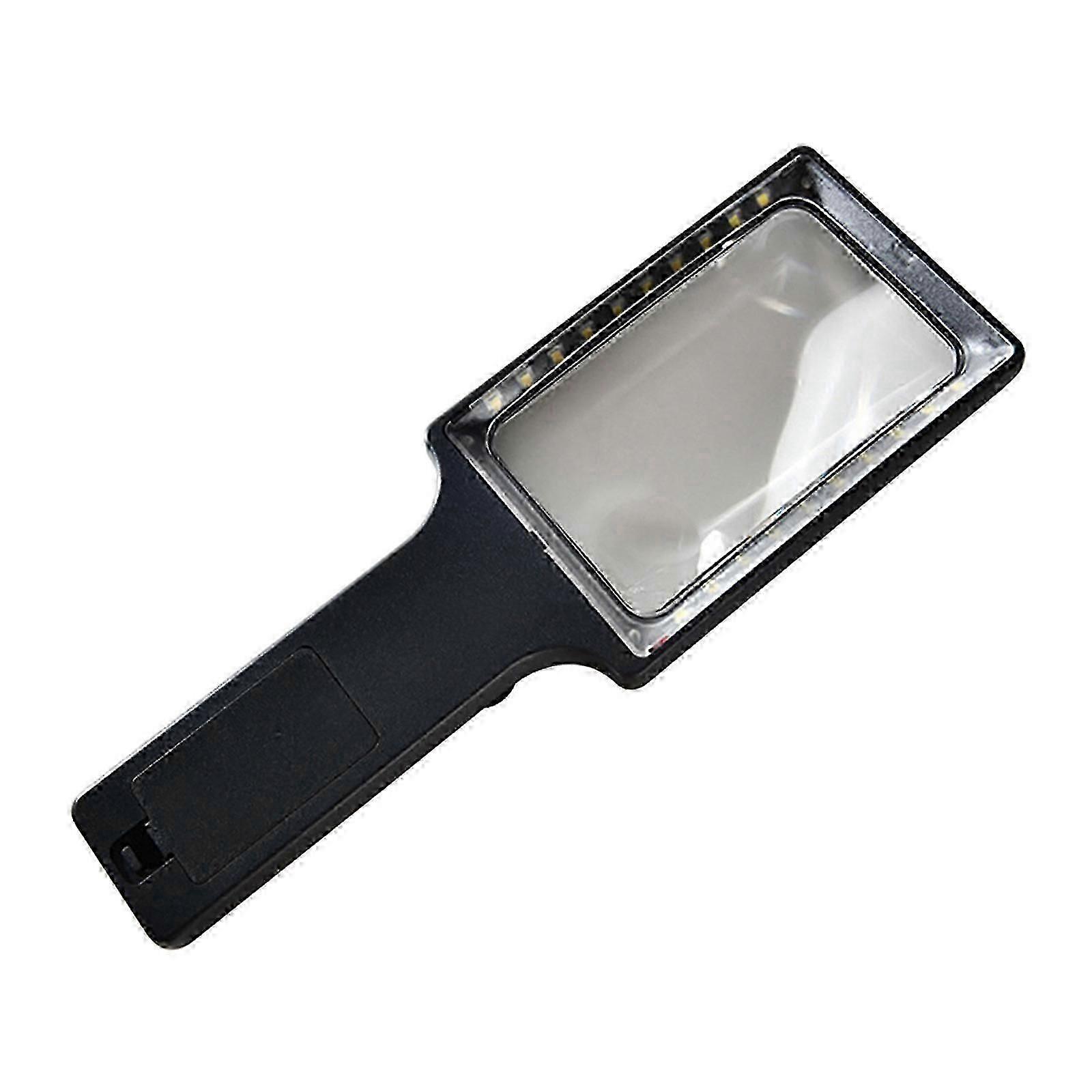 Large Magnifying Glass with Light 10x Handheld Illuminated Lighted Magnifiers with 20 LED Light Magnifying Glass