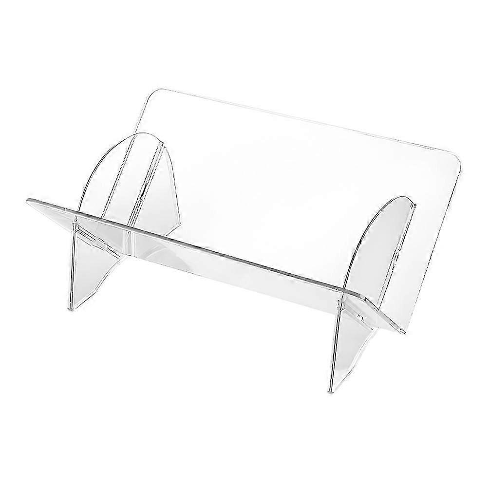 Book Storage Rack Desktop Bookshelf Clear Workspace Magazine Storage PET Material 1Pcs