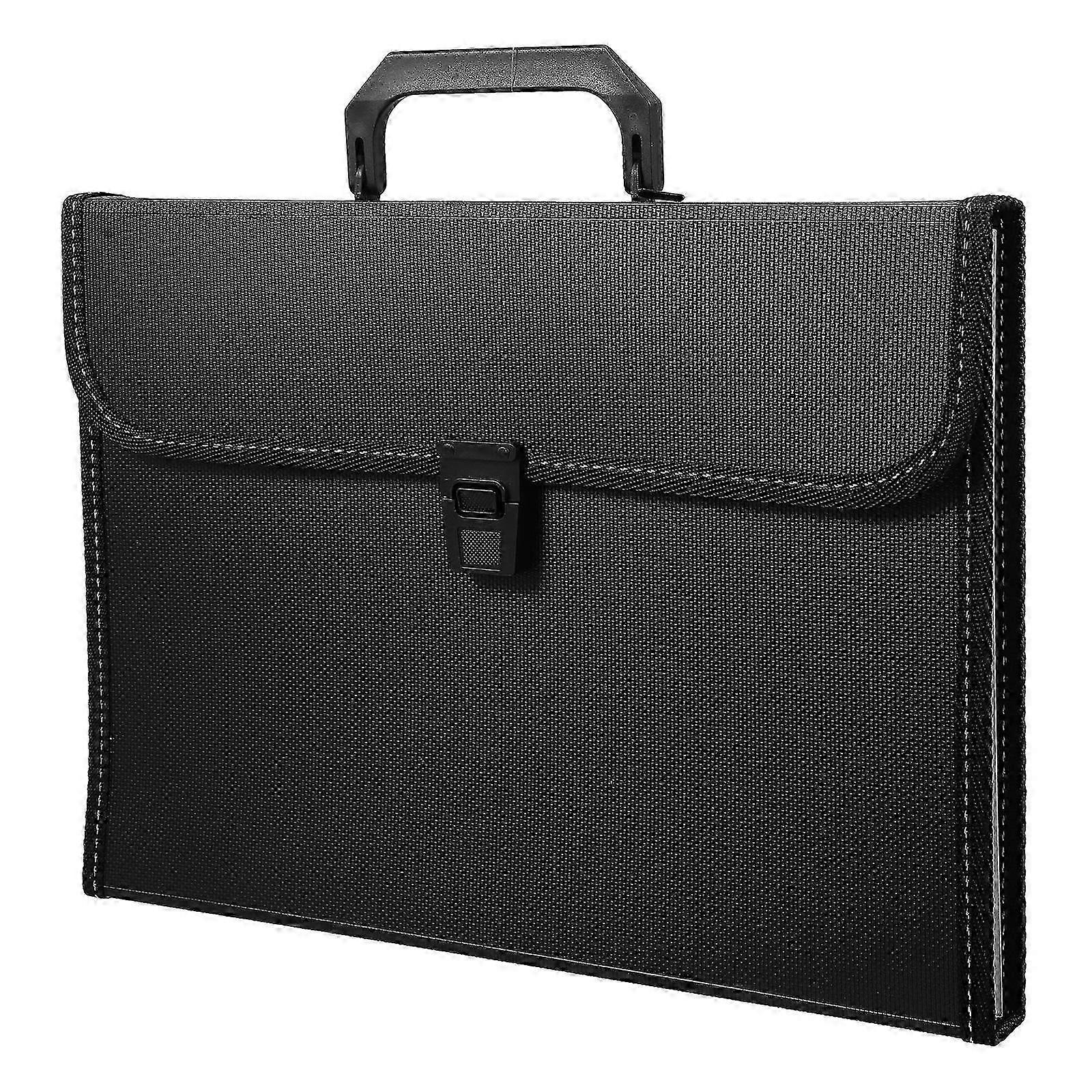 Ticket Holder Portable Accordion File Organizer For Travel Use And Home Use Black 32.80X24.00X2.00CM 1Pack